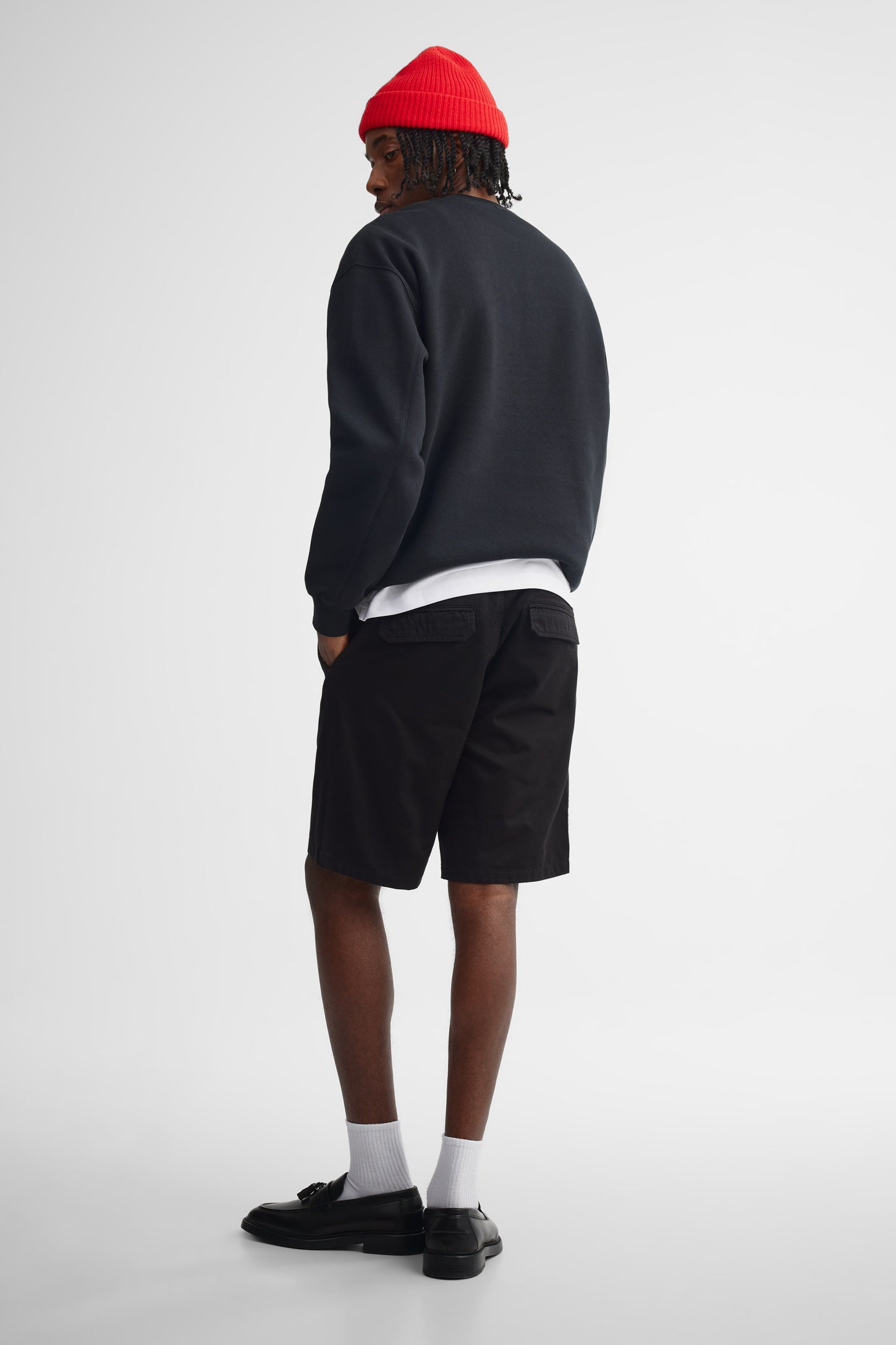 Short en coton - Homme && NOIR