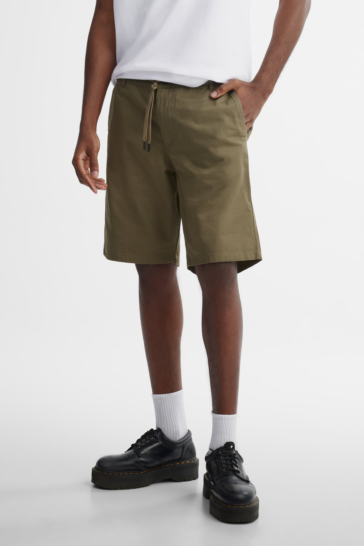 Short en coton - Homme && KAKI