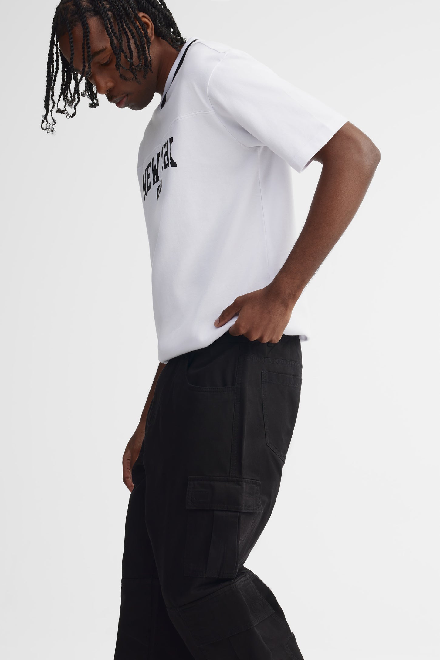Pantalon cargo ample - Homme && NOIR
