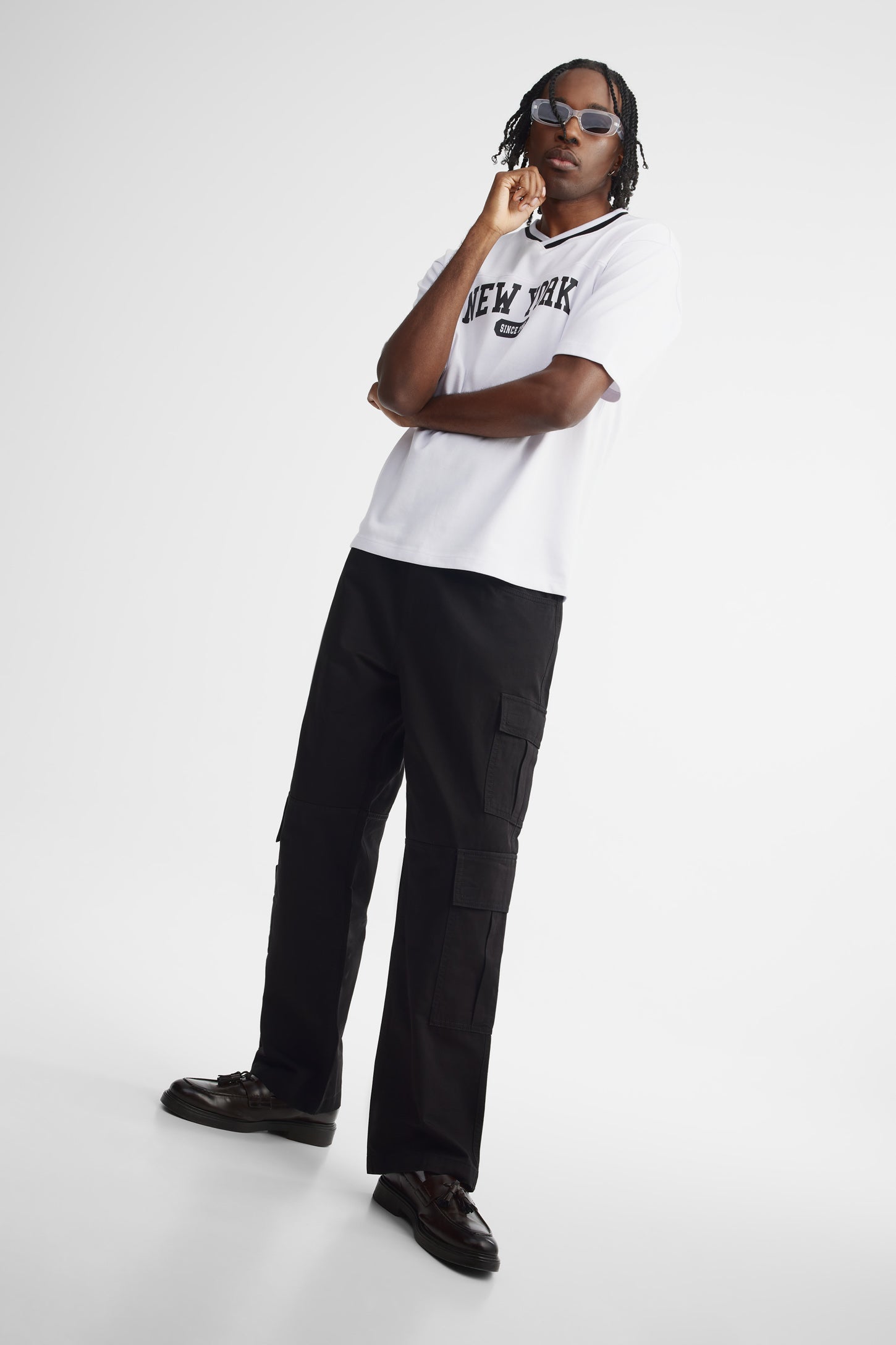 Pantalon cargo ample - Homme && NOIR