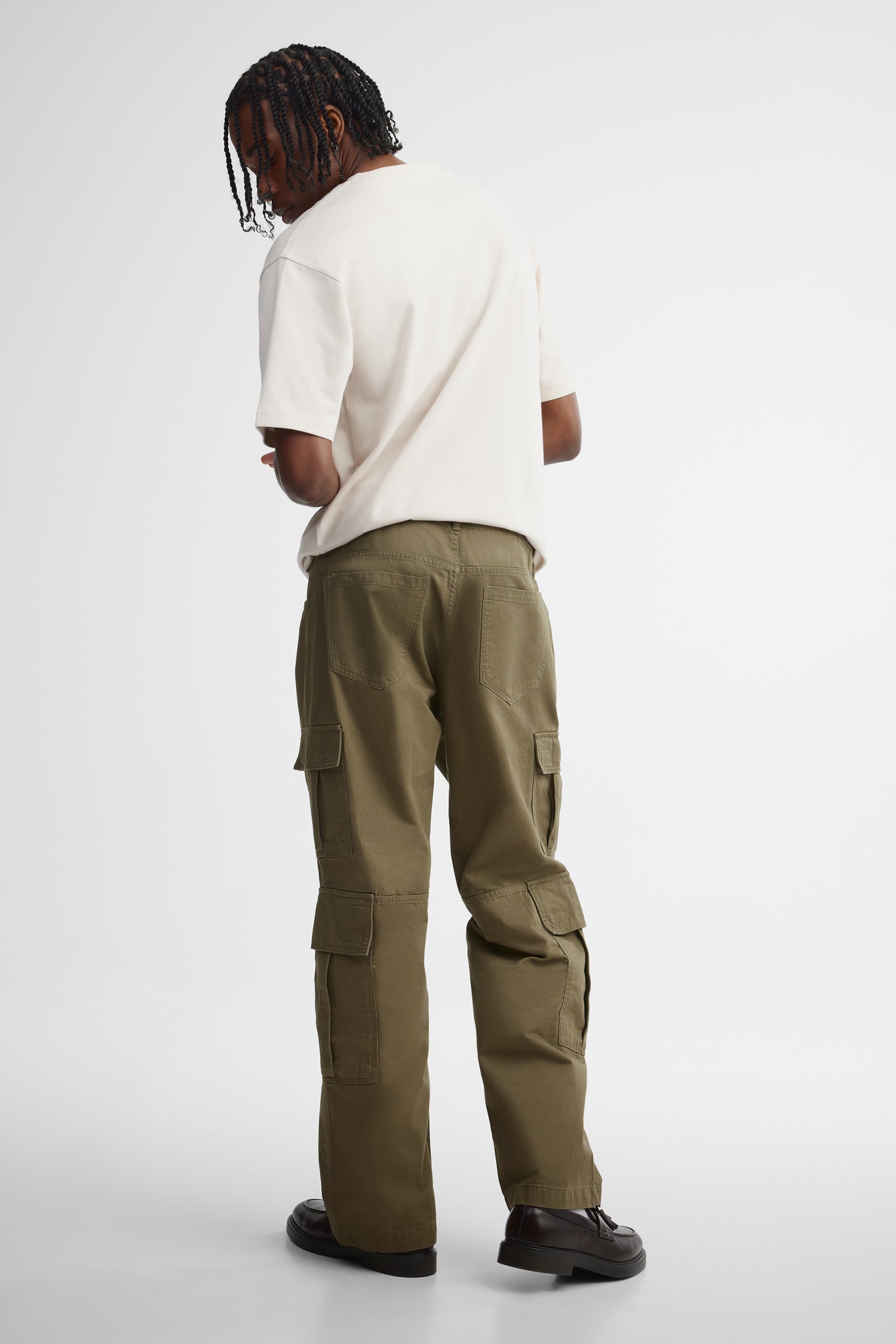 Pantalon cargo ample - Homme && KAKI