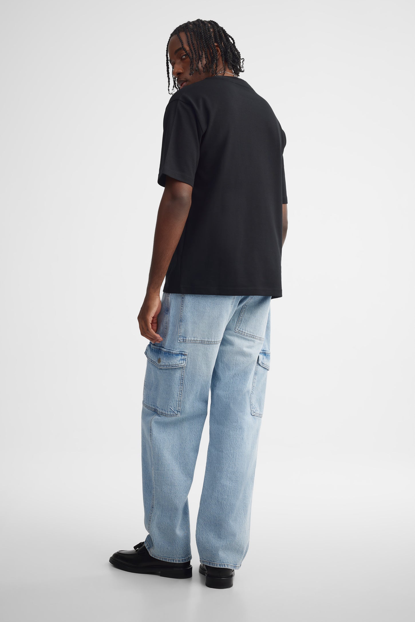 T-shirt col rond coton - Homme && NOIR