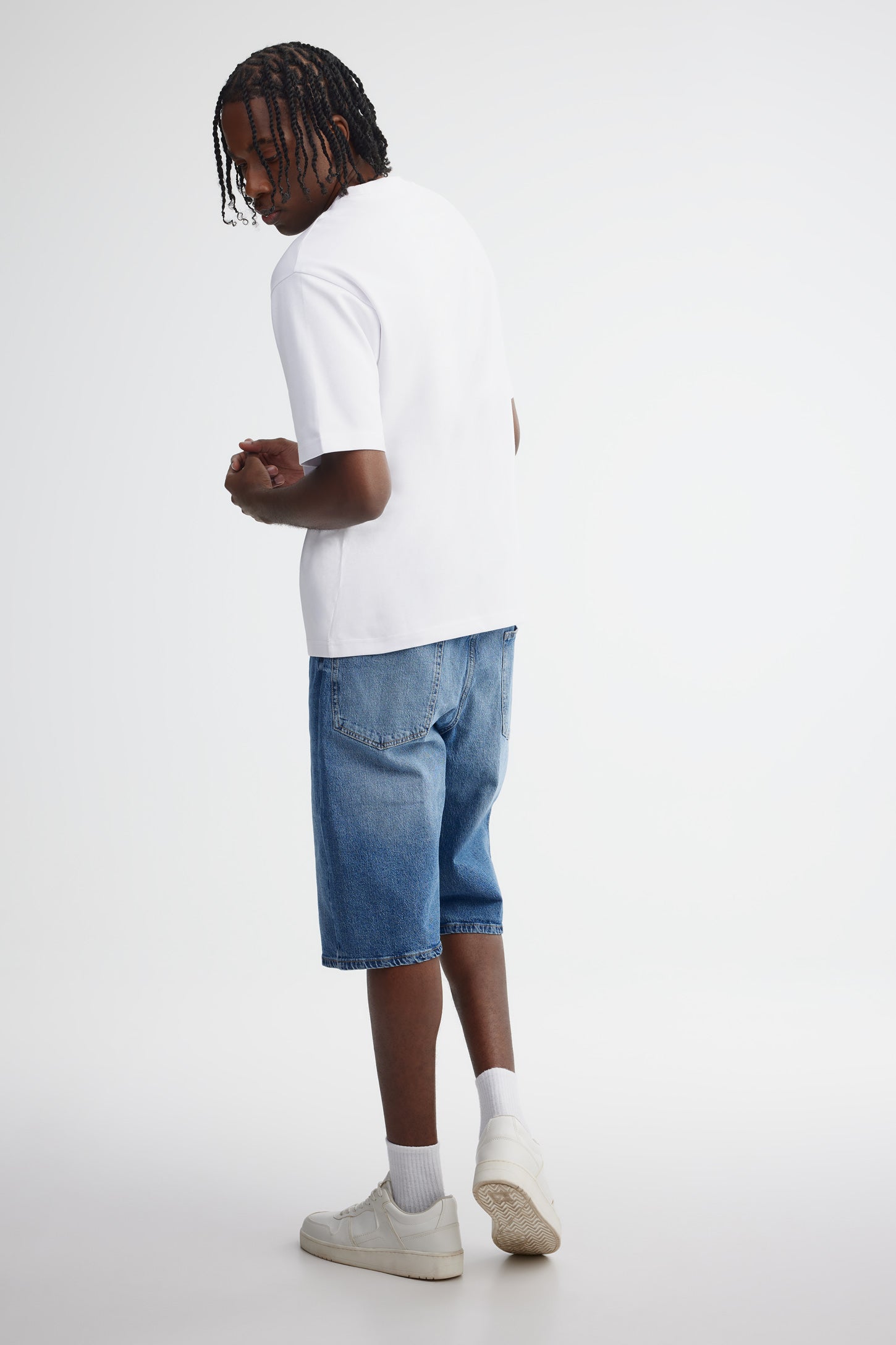 T-shirt col rond coton - Homme && BLANC