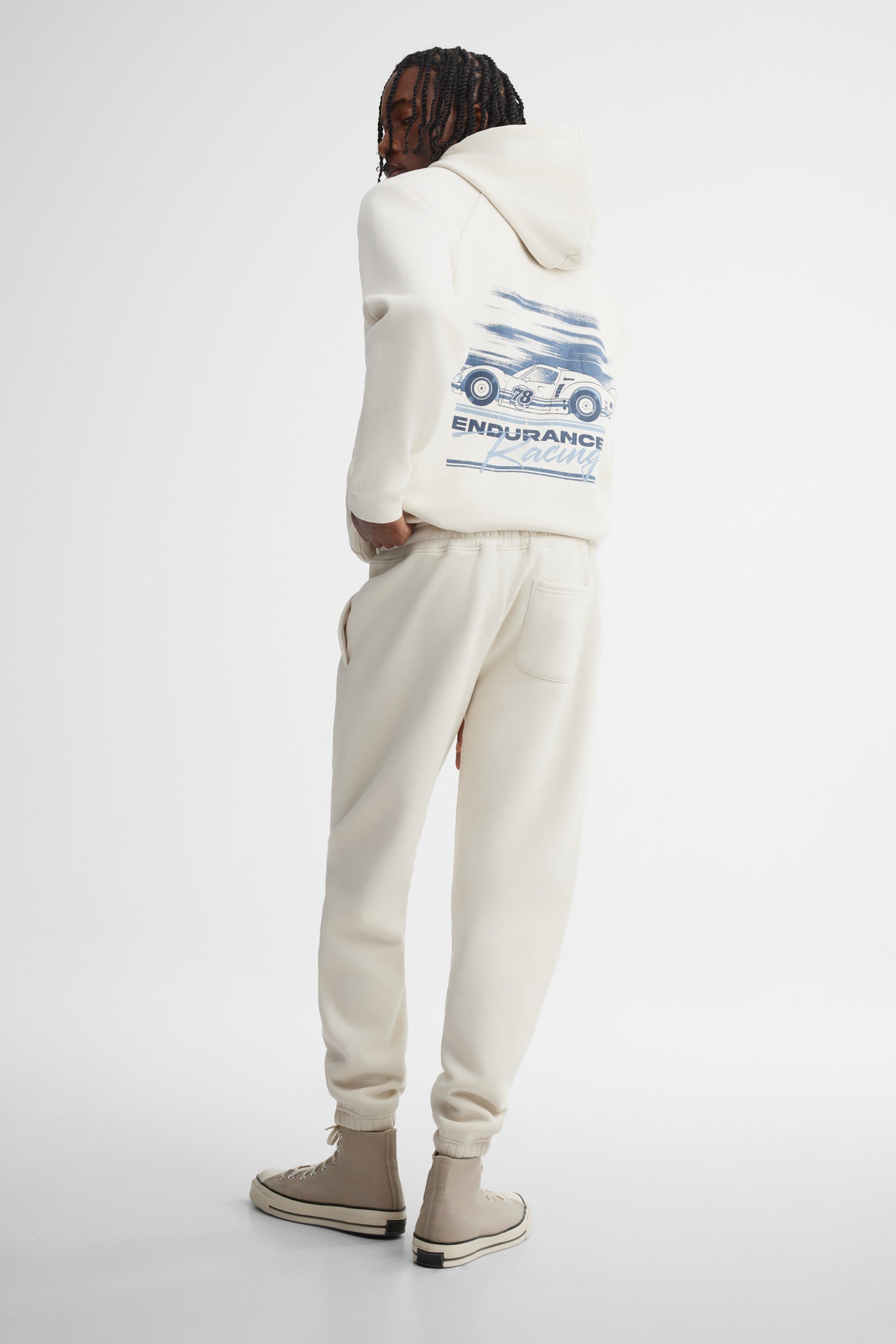 Pantalon jogger coton ouaté - Homme && BEIGE