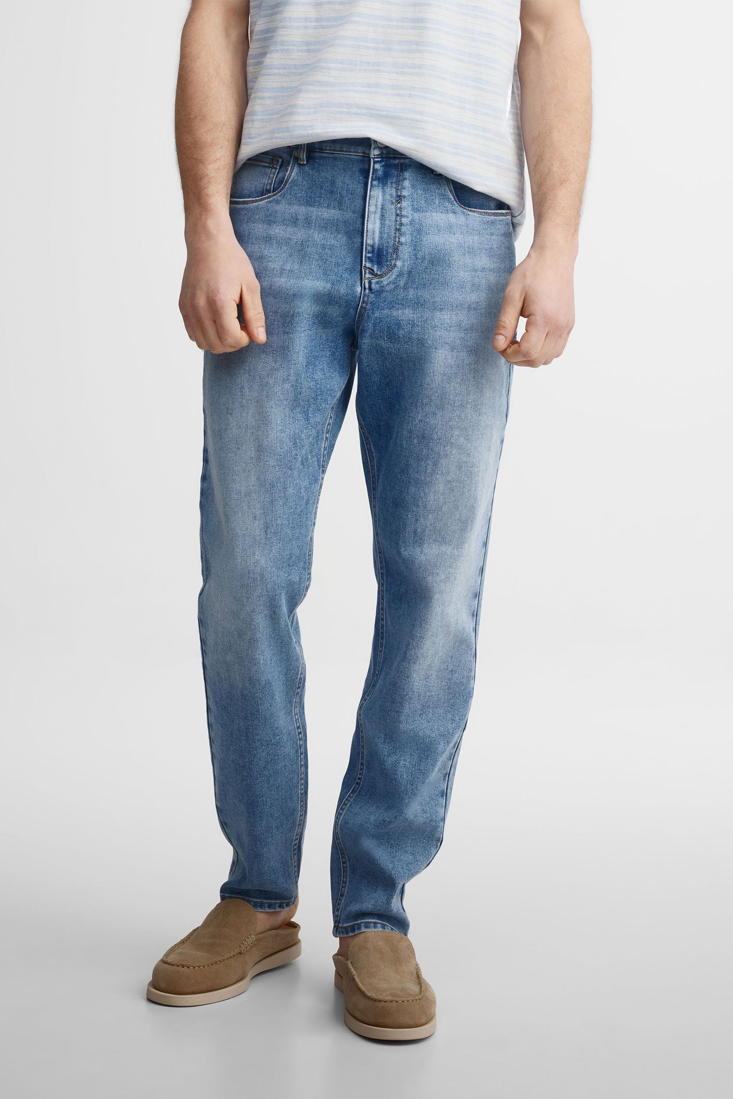 Jeans jambe fuselée 32'' - Homme && BLEU PALE
