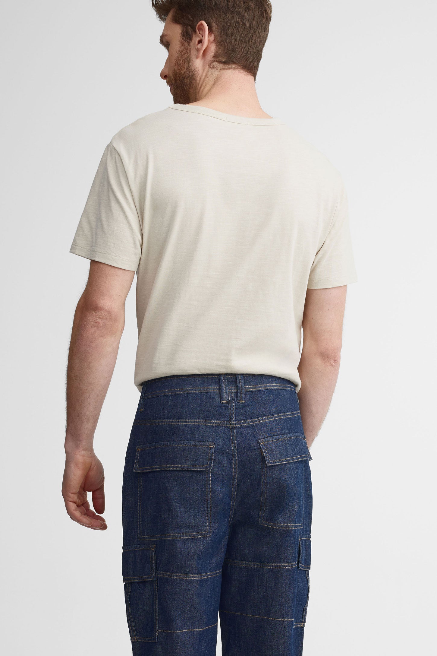 Bermuda cargo en jeans - Homme && INDIGO