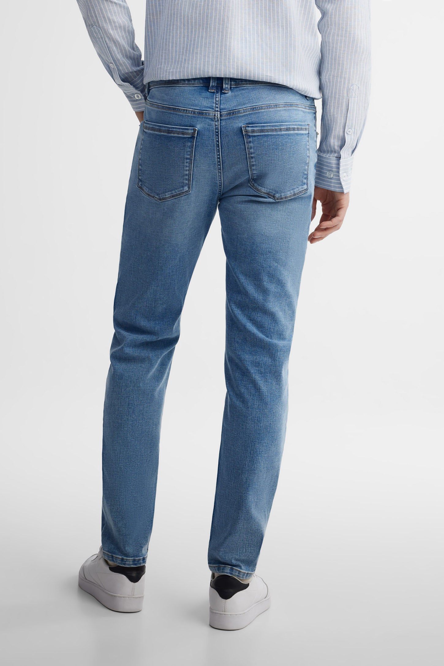 Jeans jambe fuselée - Homme && BLEU PALE