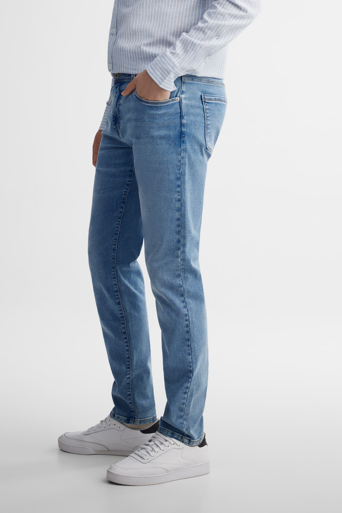 Jeans jambe fuselée - Homme && BLEU PALE