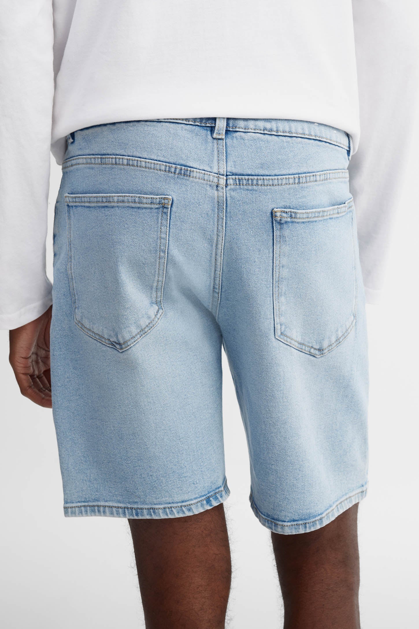 Short en jeans - Homme && BLEU PALE