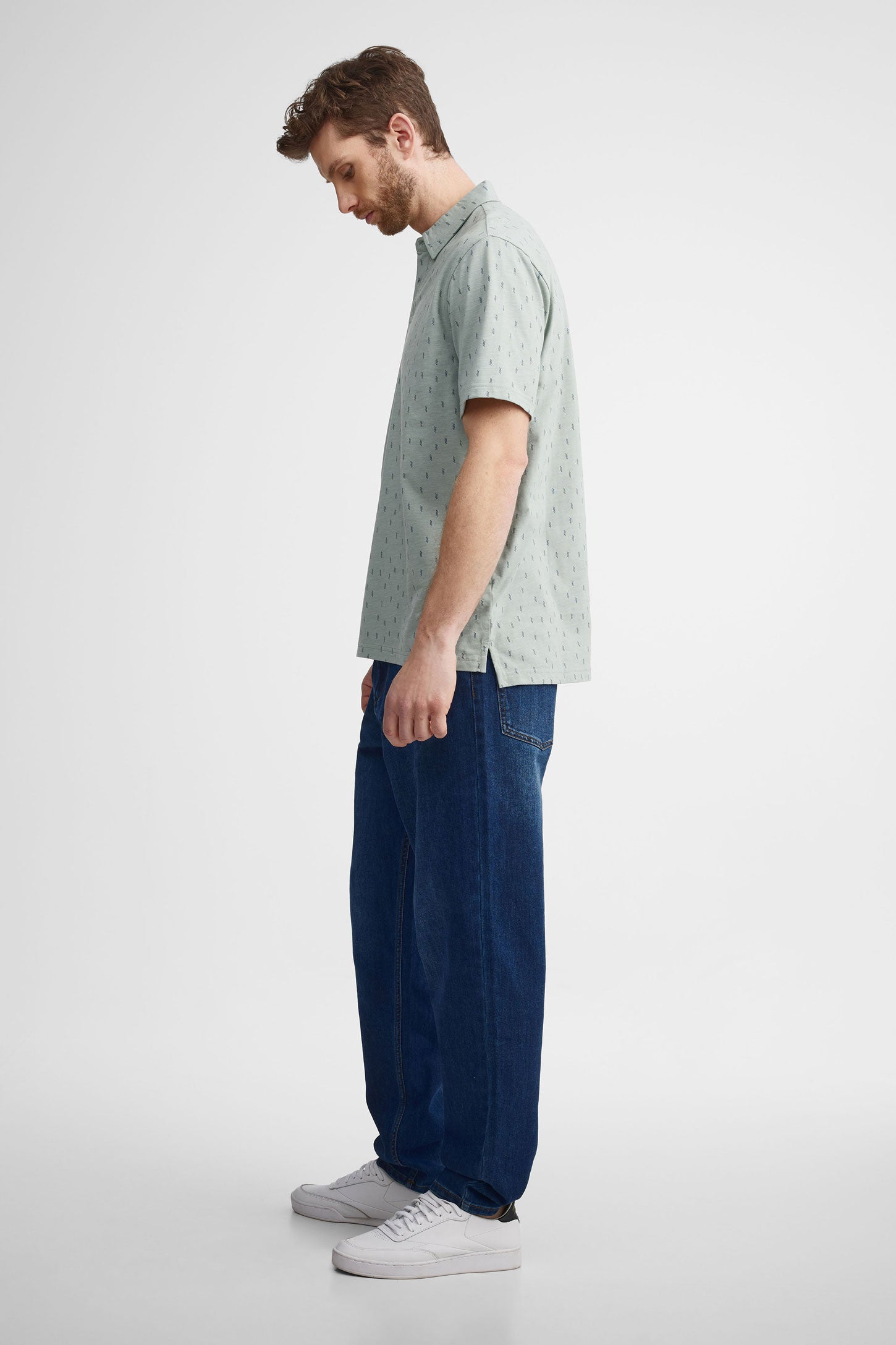 Polo manches courtes coton - Homme && VERT/MULTI