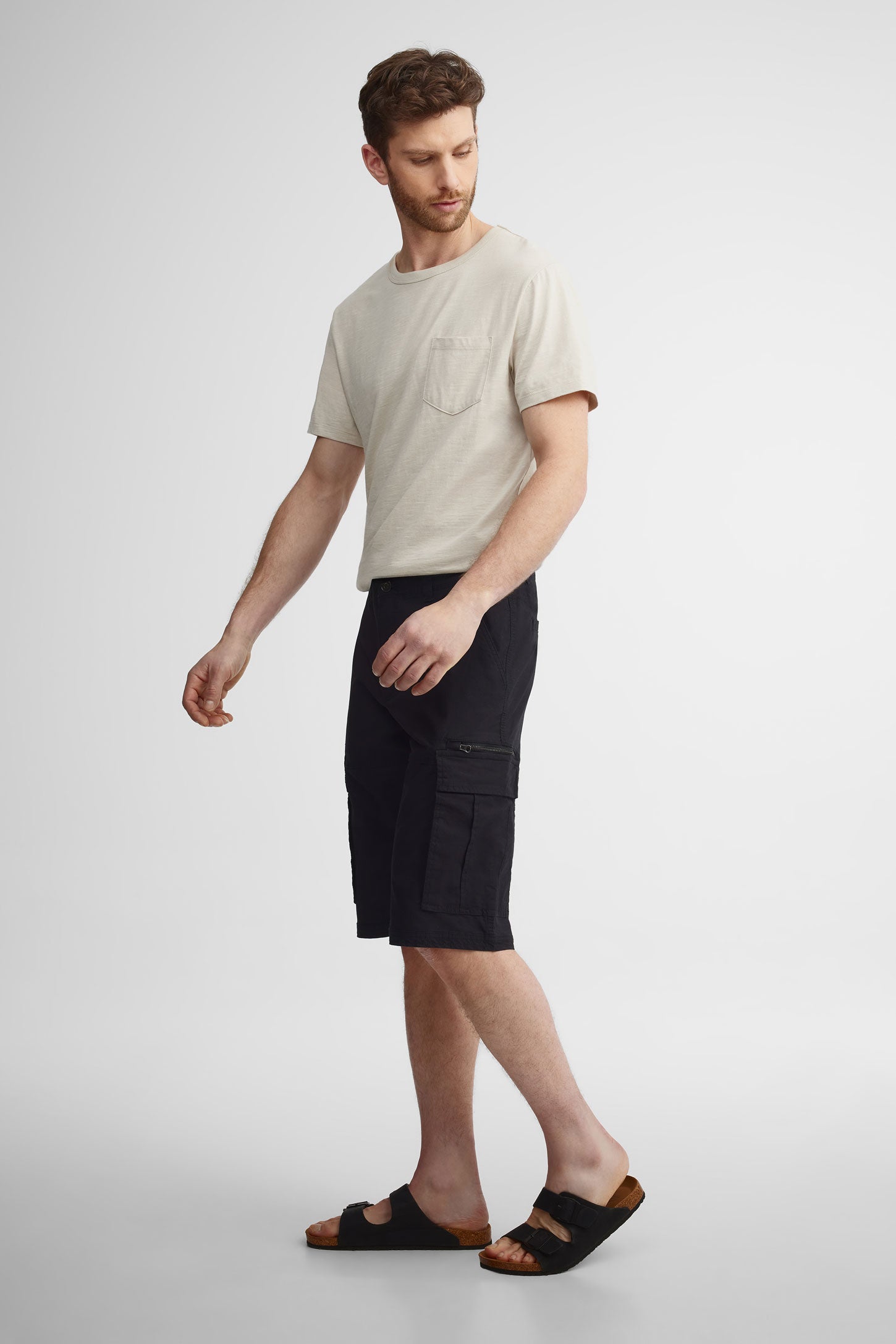 Short cargo en twill - Homme && NOIR