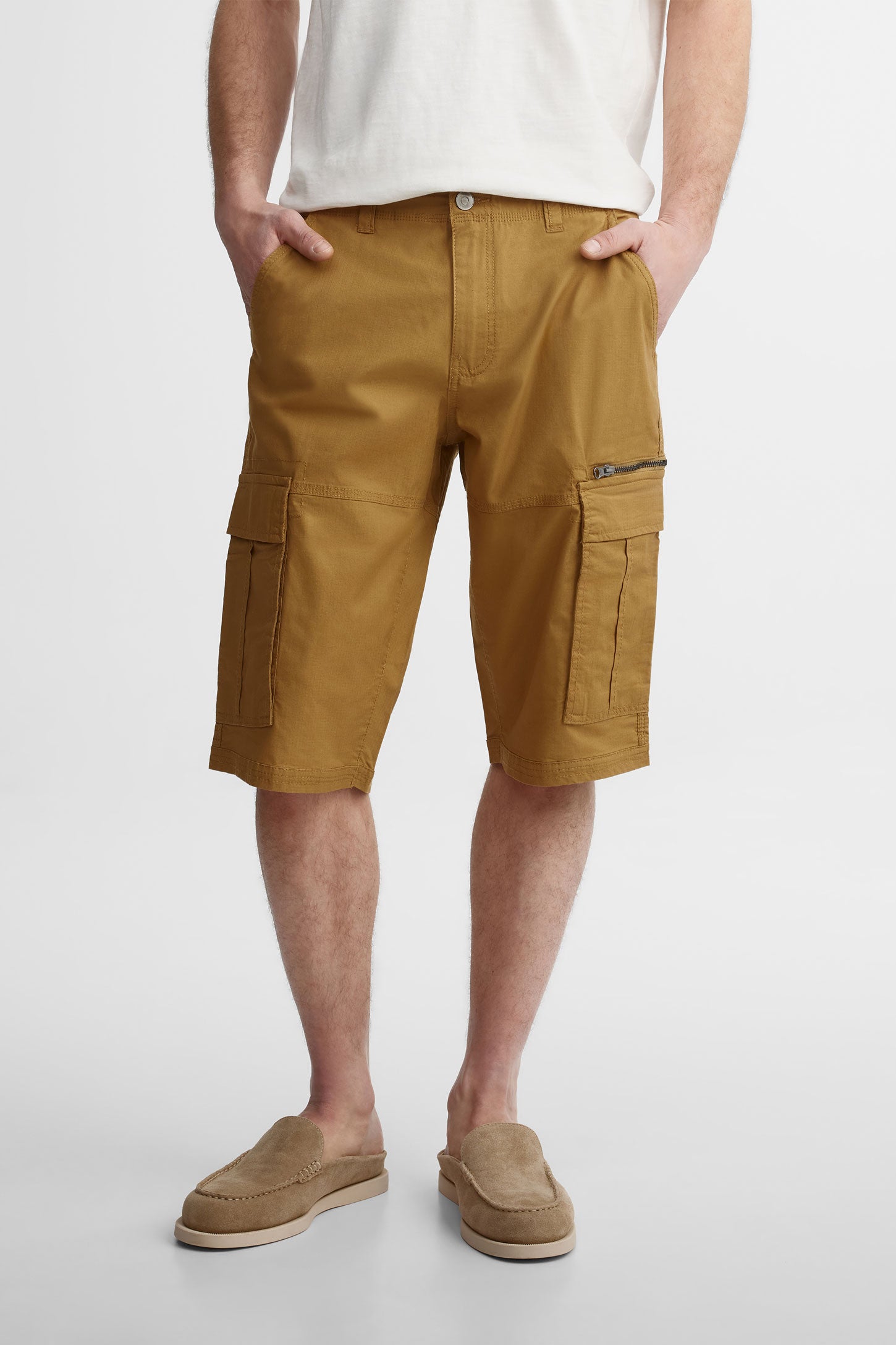 Short cargo en twill - Homme && BEIGE