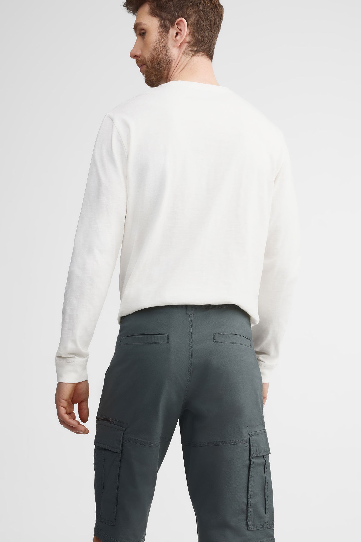 Short cargo en twill - Homme && GRIS