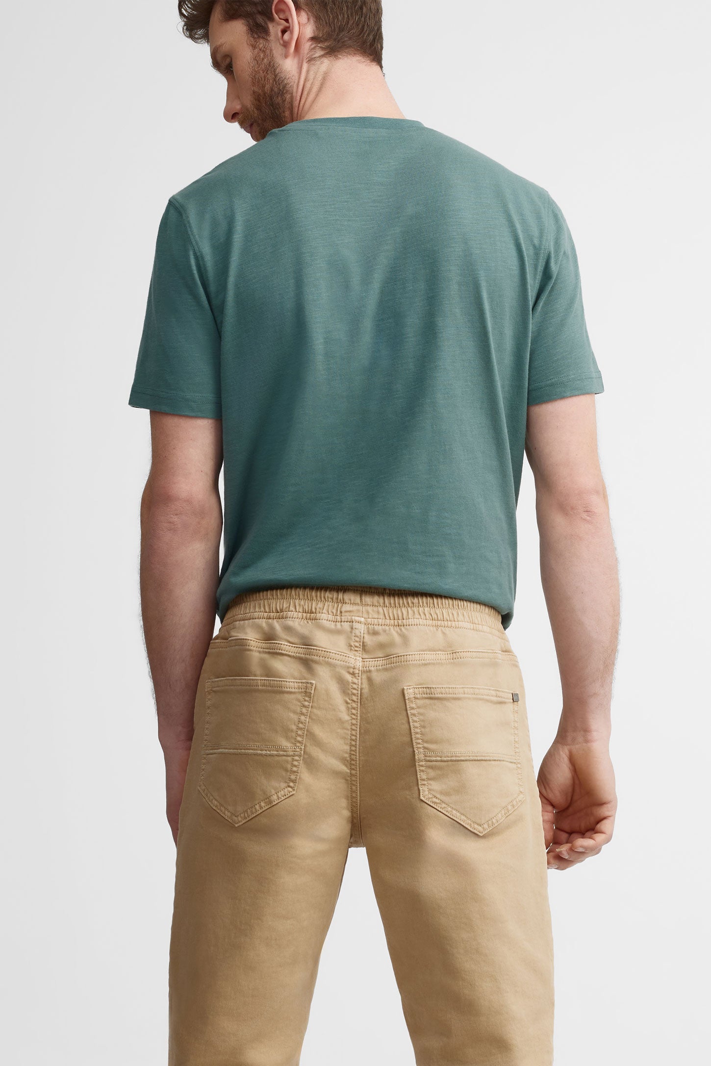 Pantalon jogger en twill - Homme && BEIGE