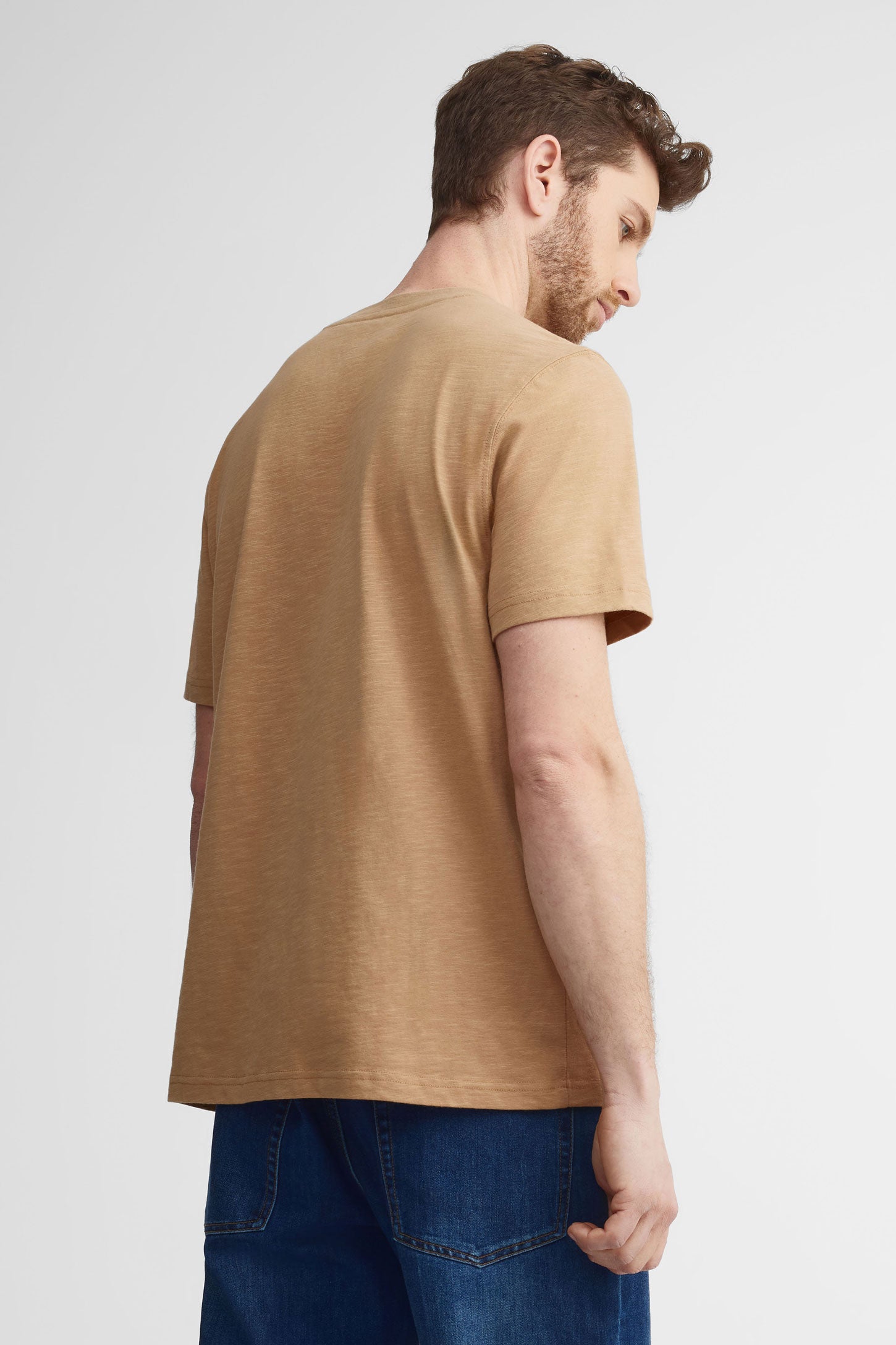 T-shirt à poche imprimé coton - Homme && VERT FONCE