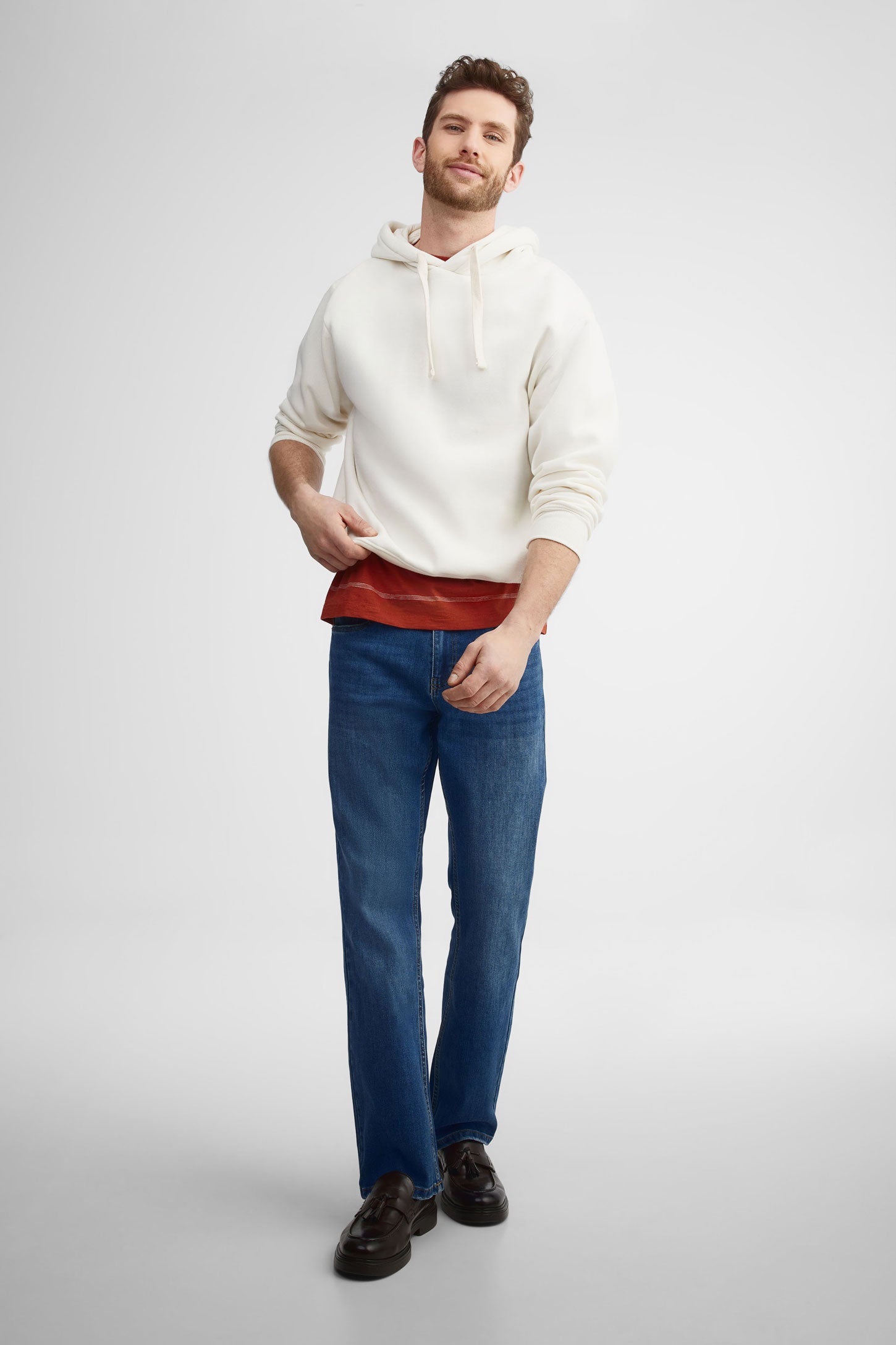 T-shirt à poche rayé coton - Homme && ROUGE/MULTI