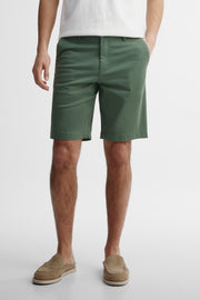 Short 5 poches en twill - Homme && VERT