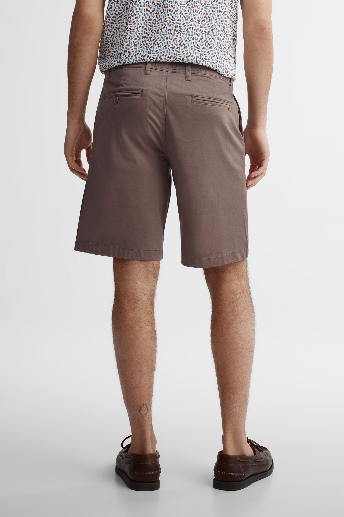 Short 5 poches en twill - Homme && BRUN