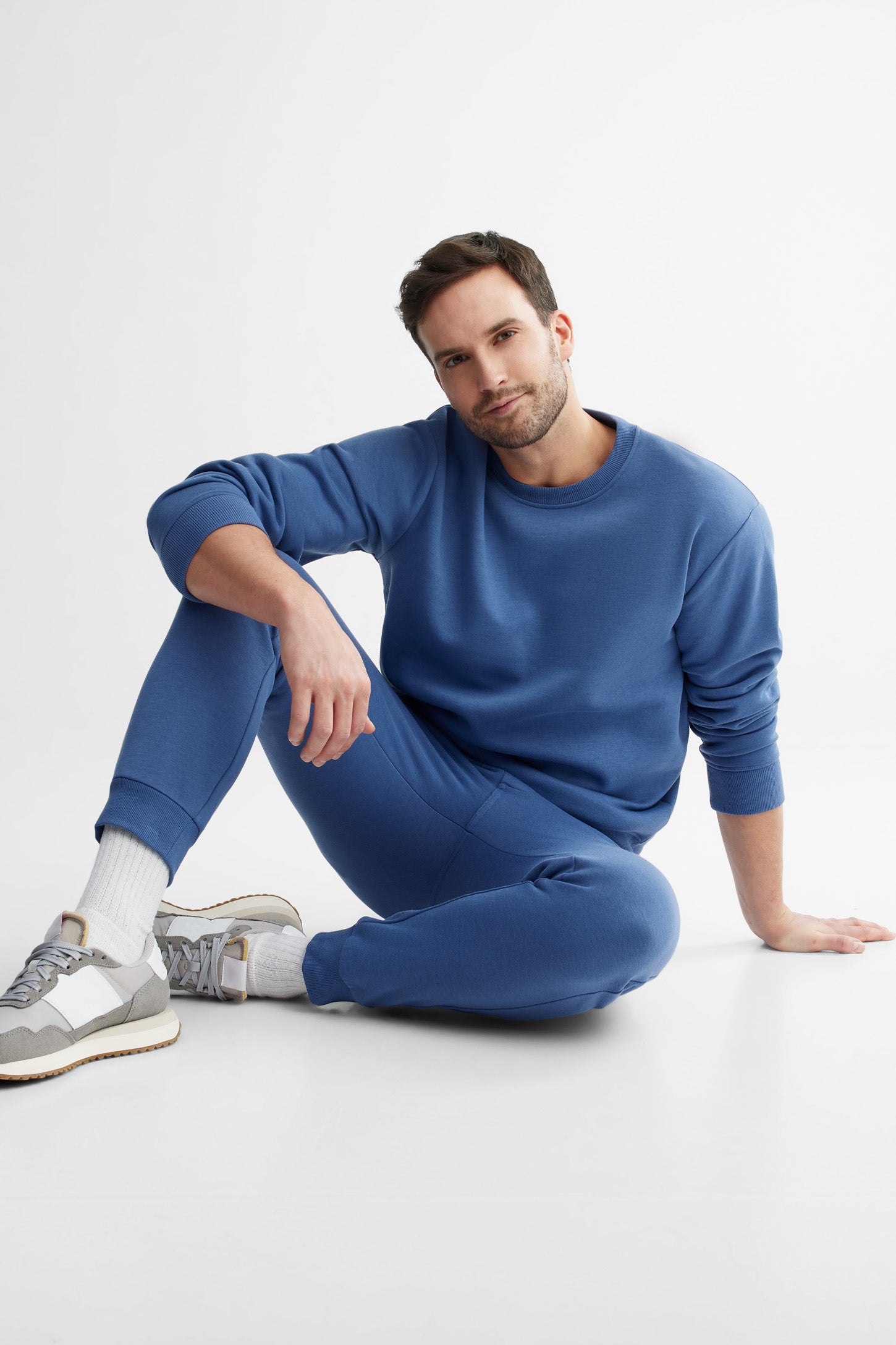 Pantalon jogger ouaté - Homme && BLEU