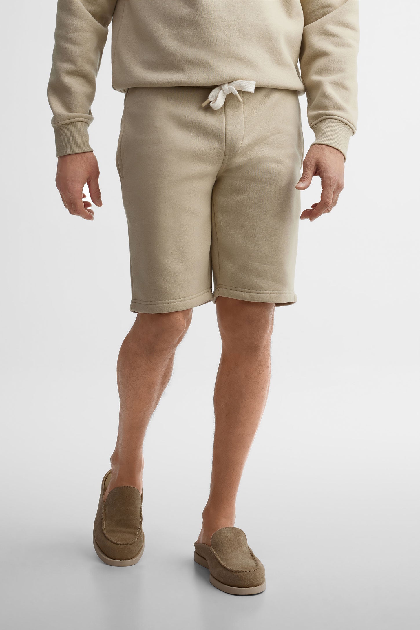 Short coton ouaté - Homme && BEIGE