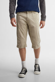 Bermuda coupe droite en twill - Homme && BEIGE