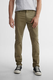 Pantalon coupe étroite en twill - Homme && BEIGE