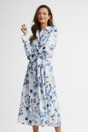 Robe maxi imprimée - Femme && BLEU MULTI