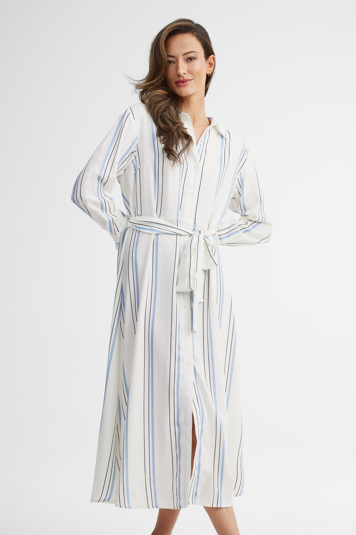 Robe maxi imprimée - Femme && IVOIRE/MULTI