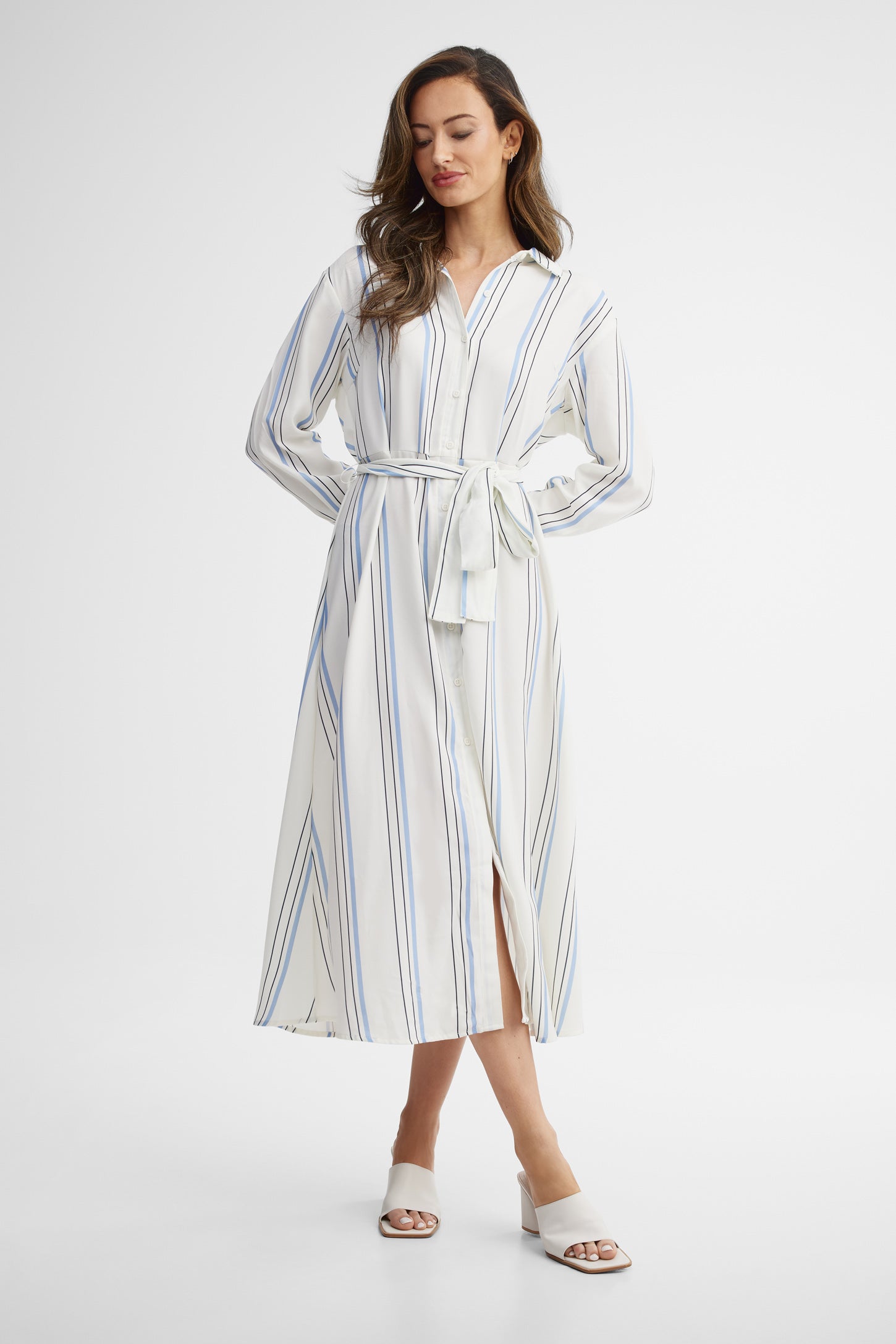 Robe maxi imprimée - Femme && IVOIRE/MULTI