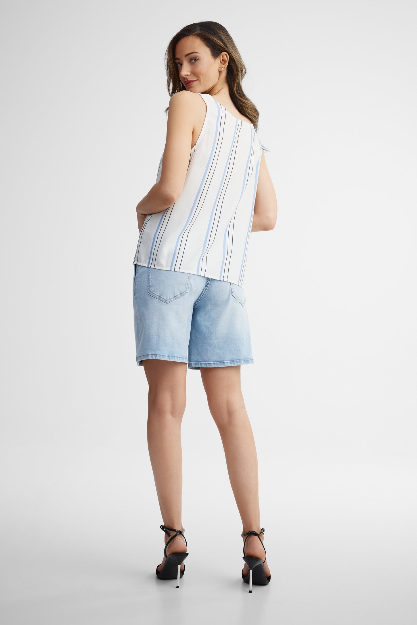 Camisole col dégagé - Femme && IVOIRE/MULTI