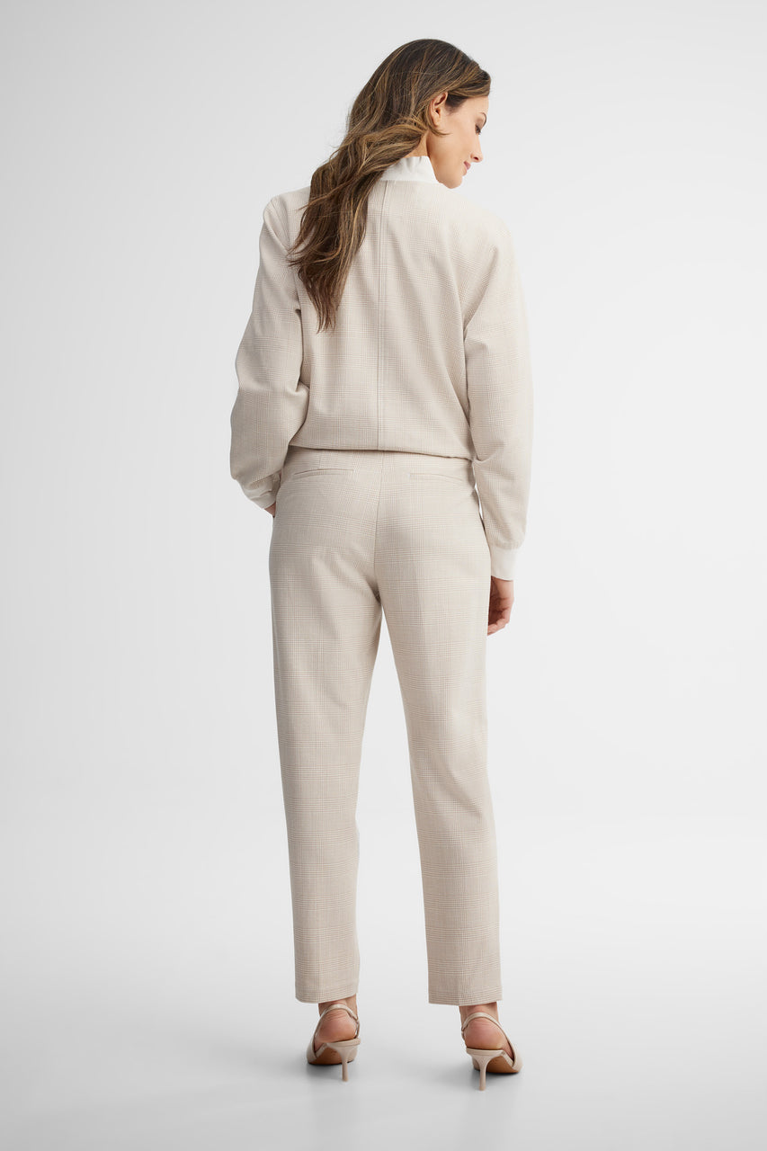 Pantalon habillé à carreaux - Femme && BEIGE/MULTI