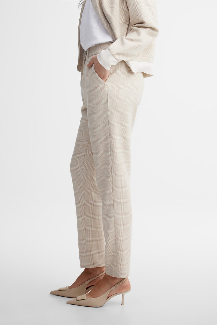 Pantalon habillé à carreaux - Femme && BEIGE/MULTI