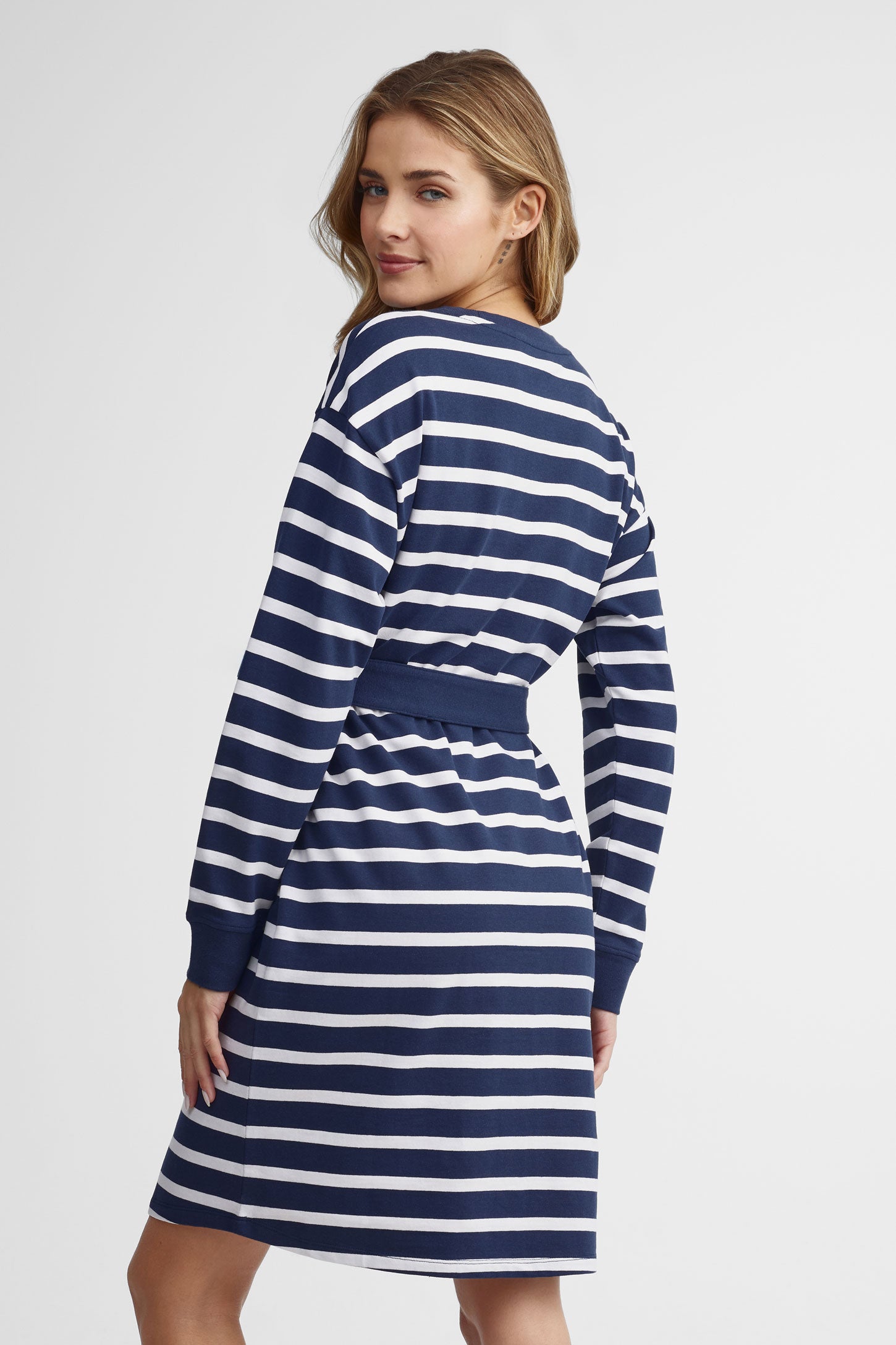 Robe manches longues - Femme 
 && BLEU MARINE MUL