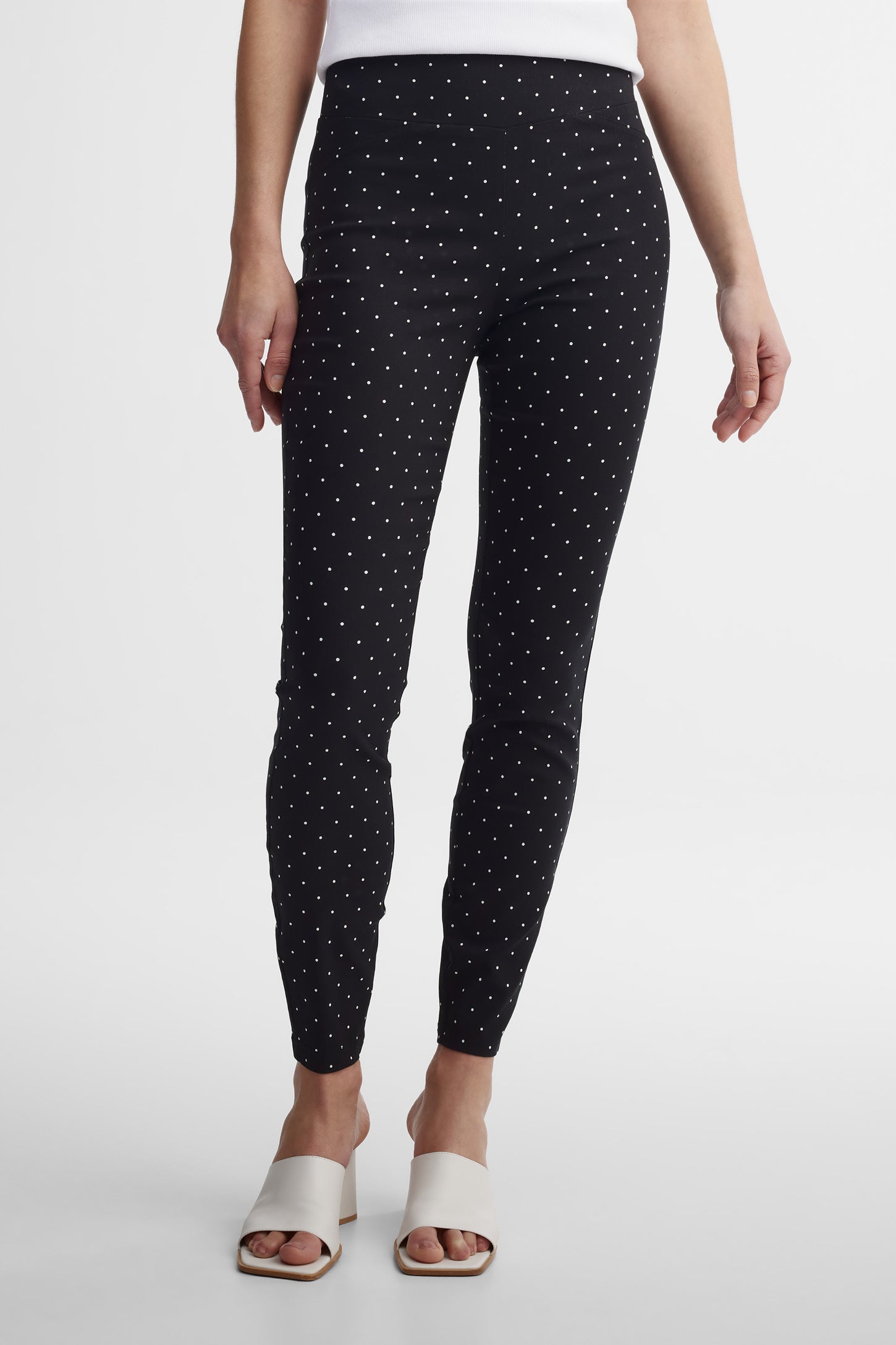 Pantalon ajusté en twill - Femme && NOIR/MULTI