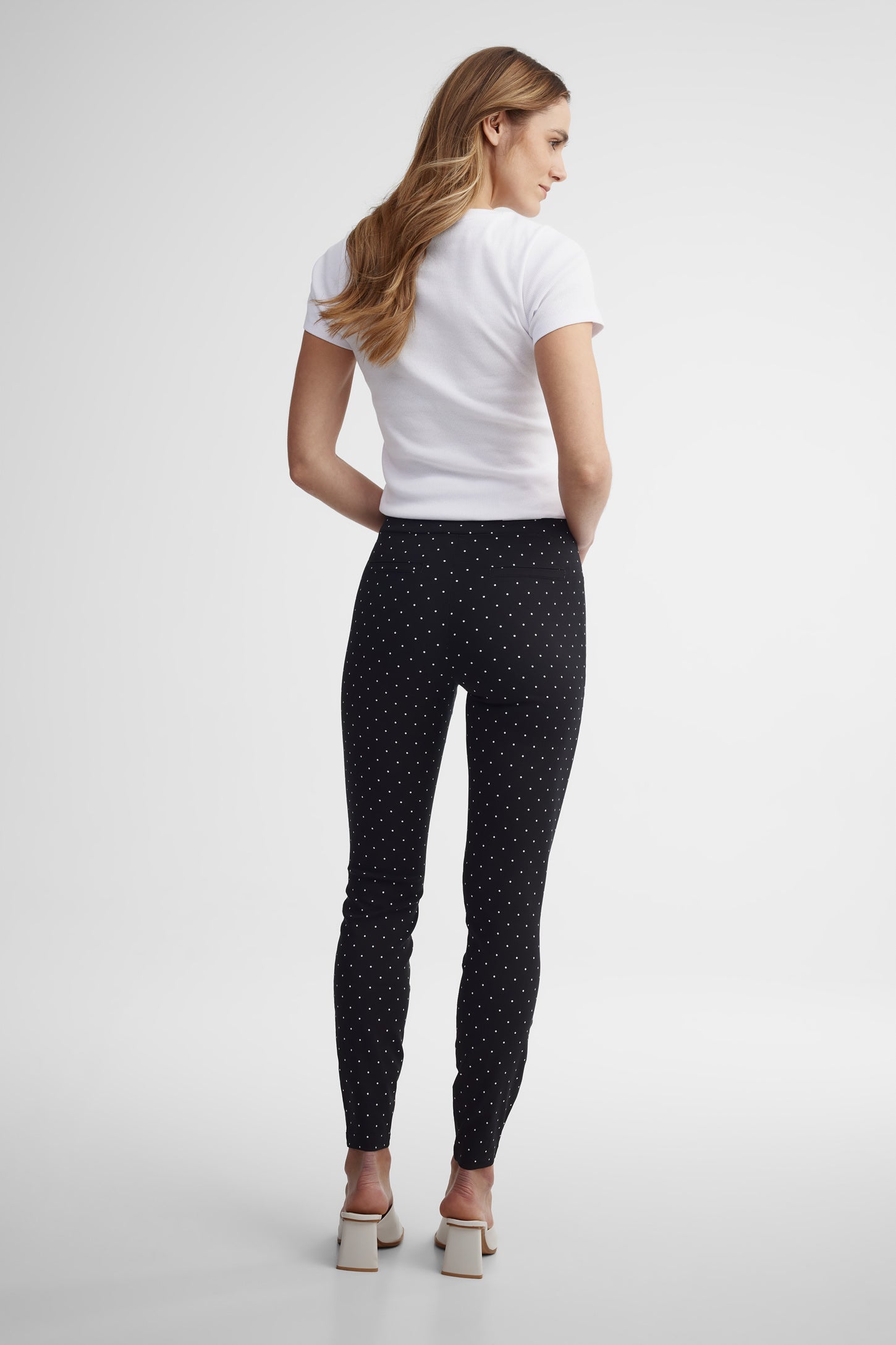 Pantalon ajusté en twill - Femme && NOIR/MULTI