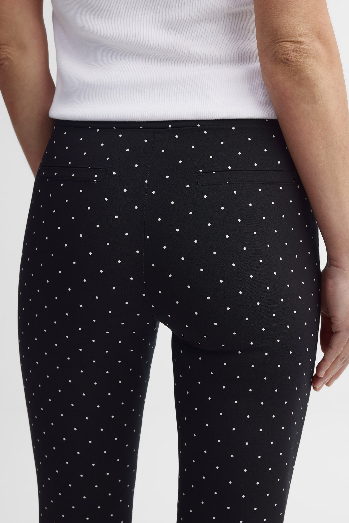 Pantalon ajusté en twill - Femme && NOIR/MULTI