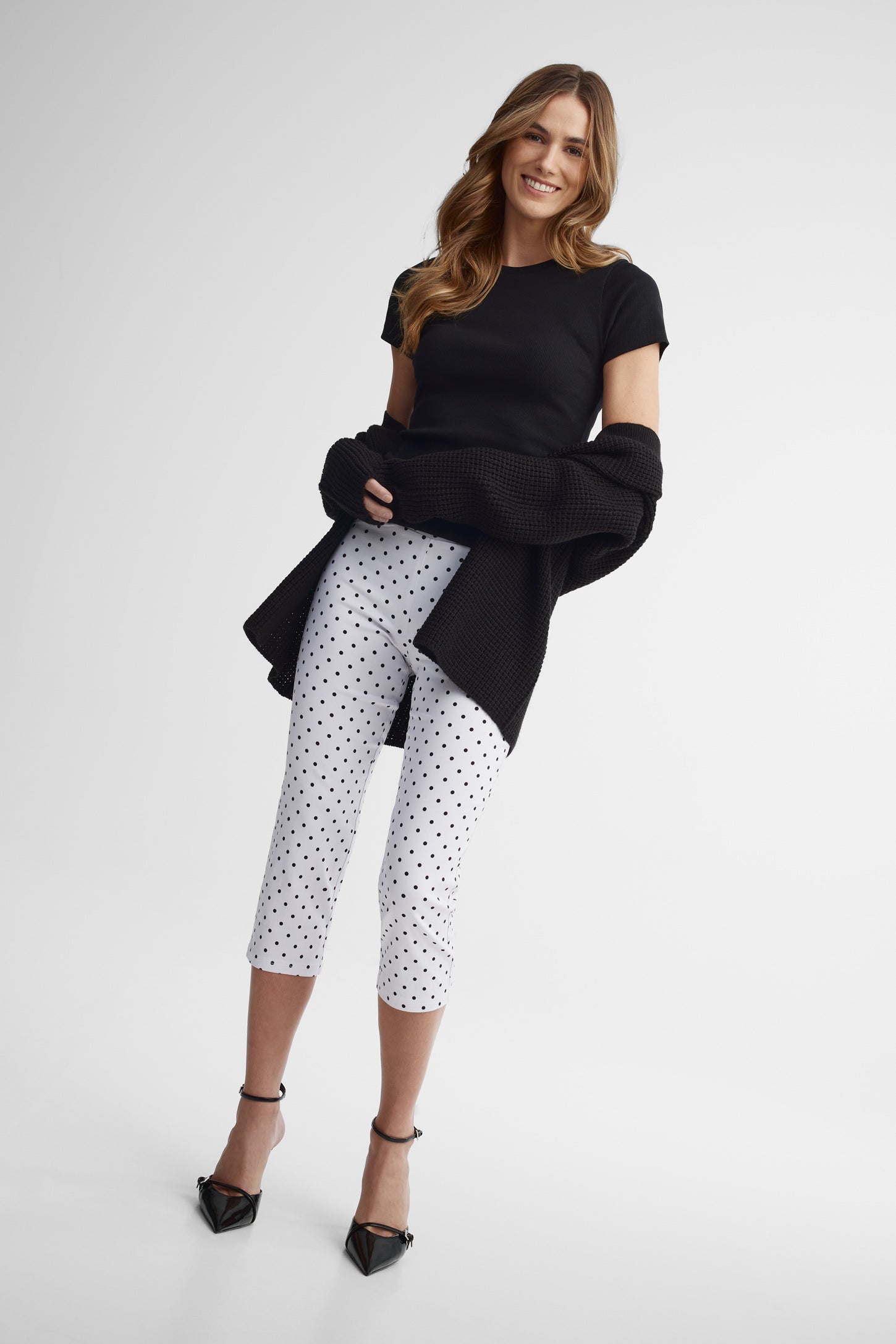 Capri coupe ajustée - Femme && BLANC MULTI