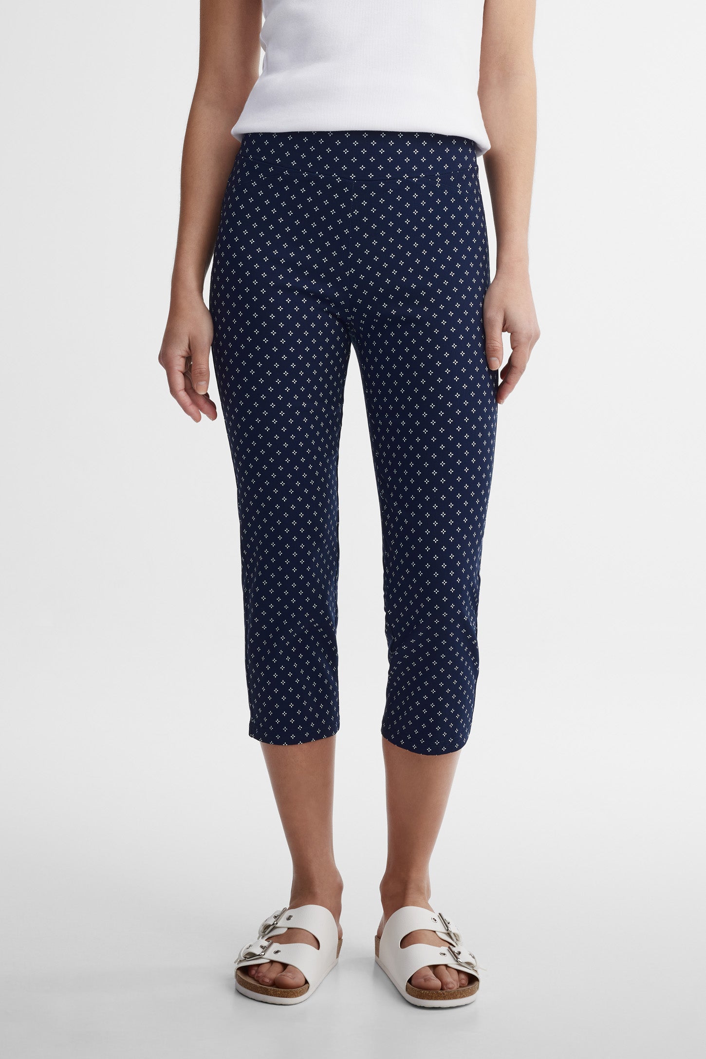 Capri coupe ajustée - Femme && BLEU MARINE MUL