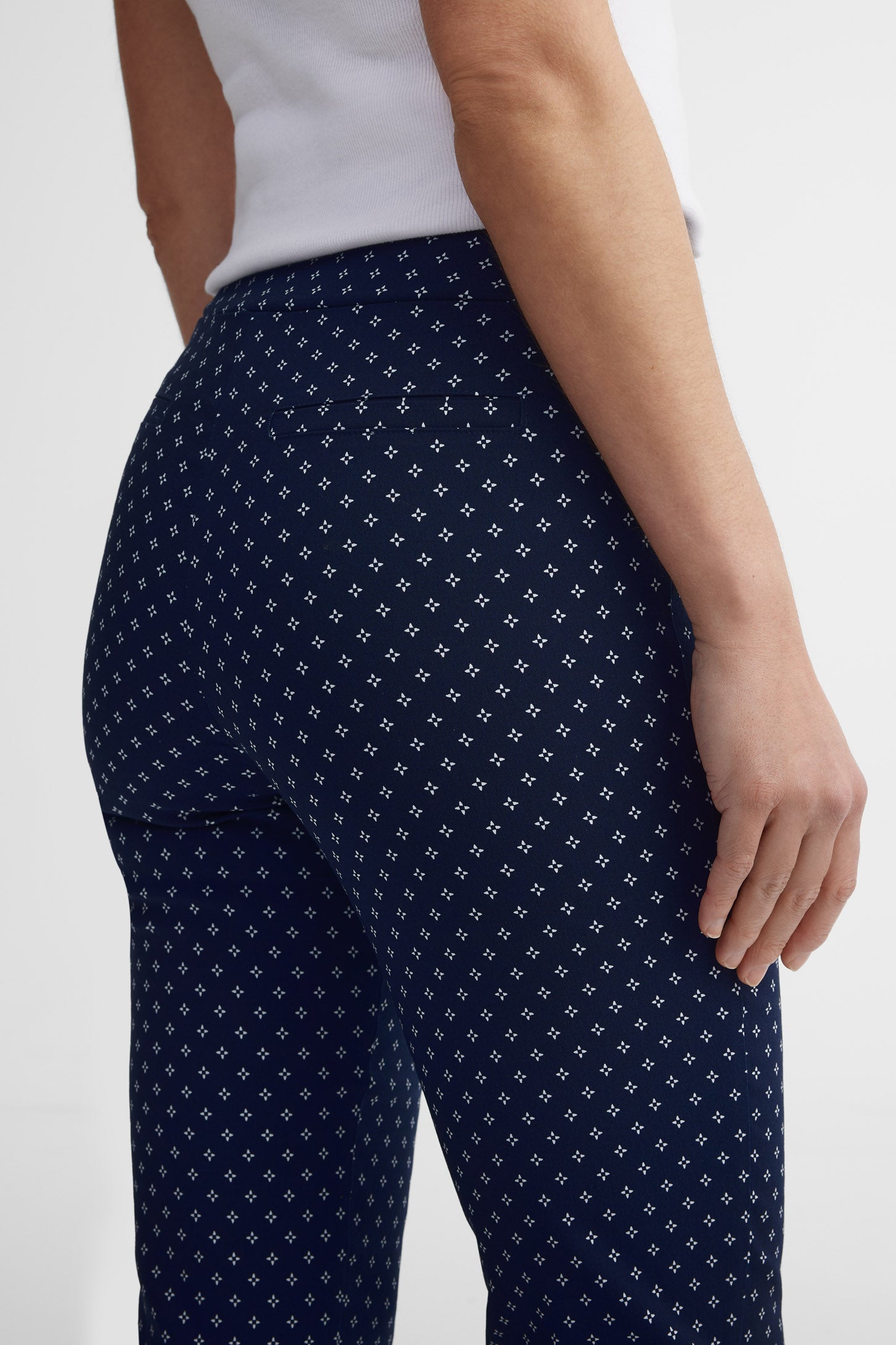 Capri coupe ajustée - Femme && BLEU MARINE MUL