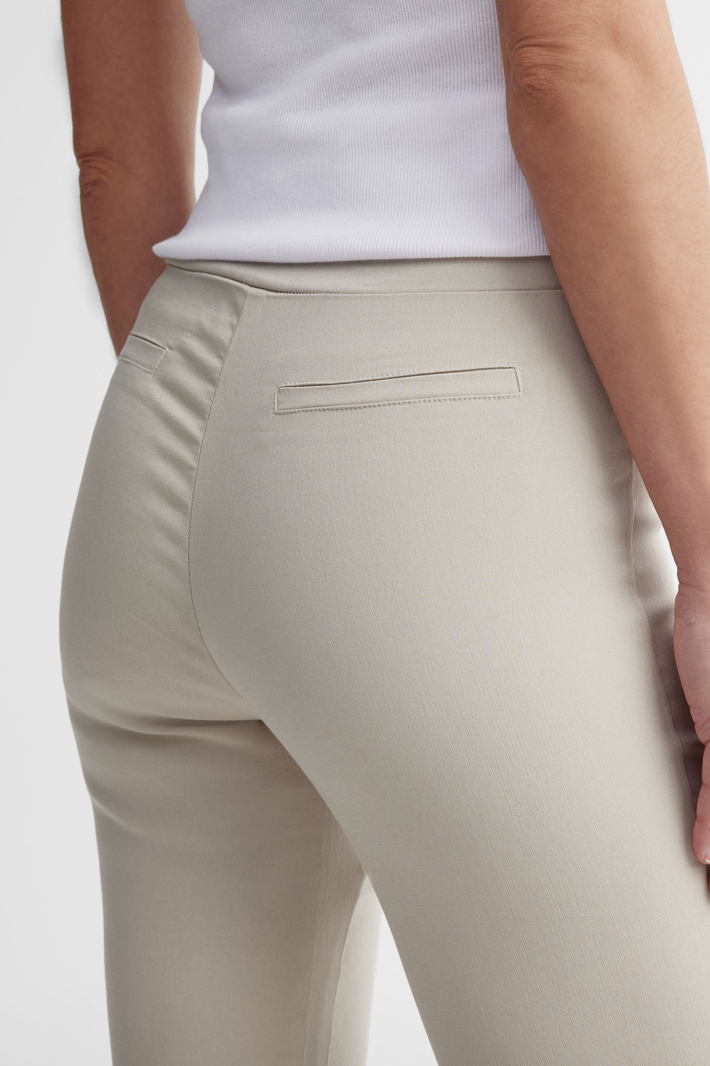 Pantalon ''bootcut'' en twill - Femme && BEIGE