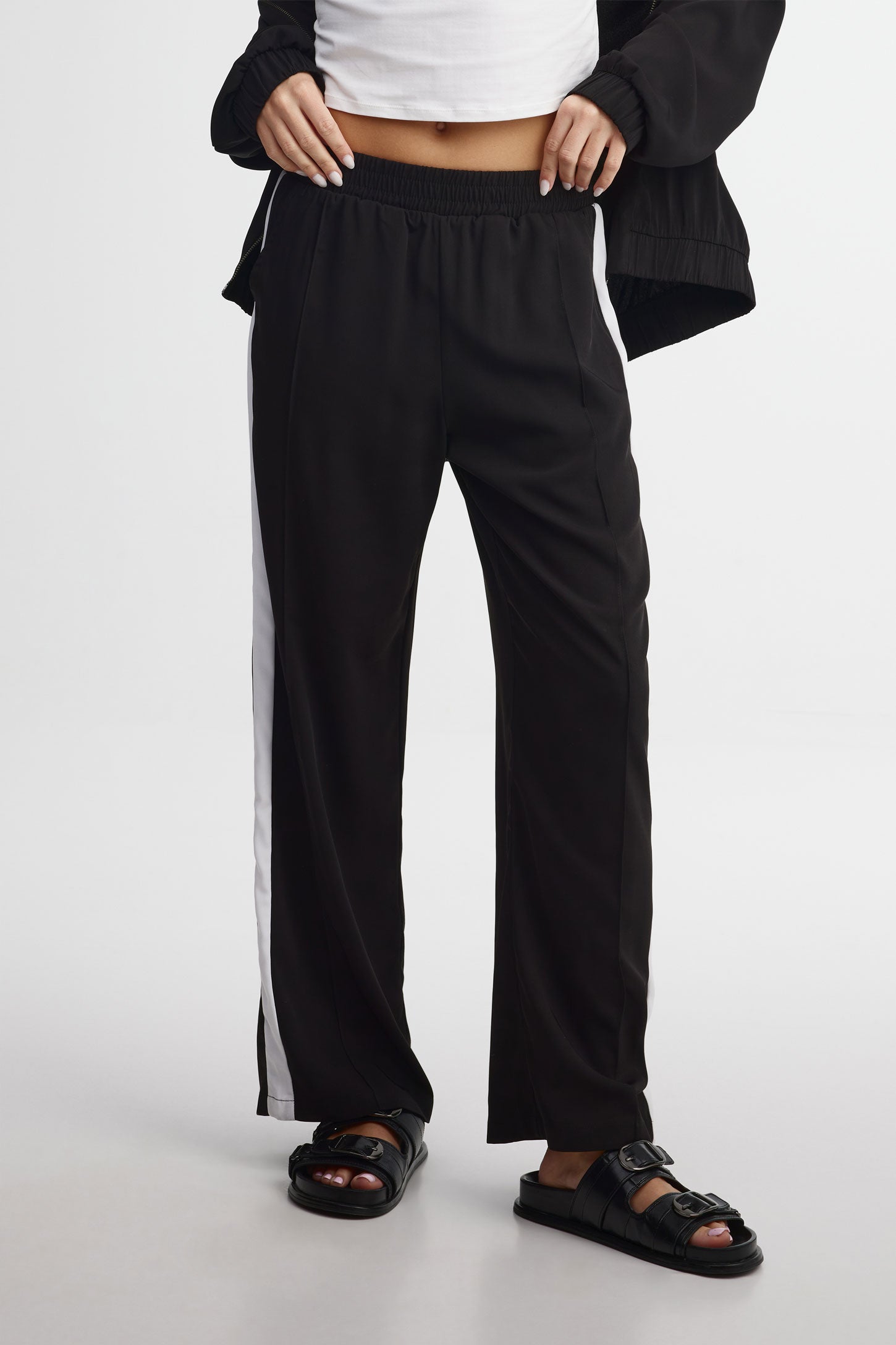 Pantalon jambe large - Femme && NOIR
