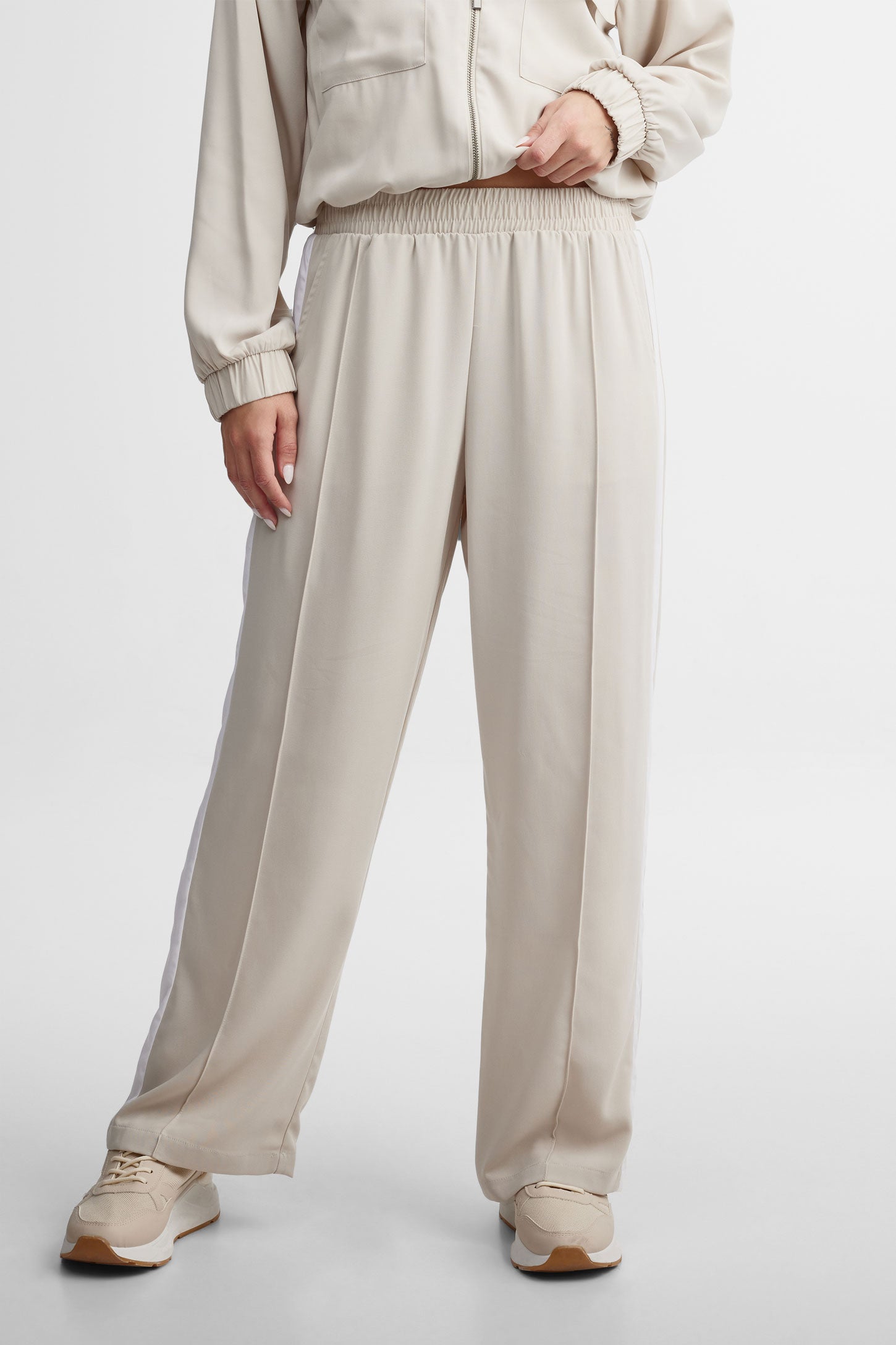 Pantalon jambe large - Femme && BEIGE