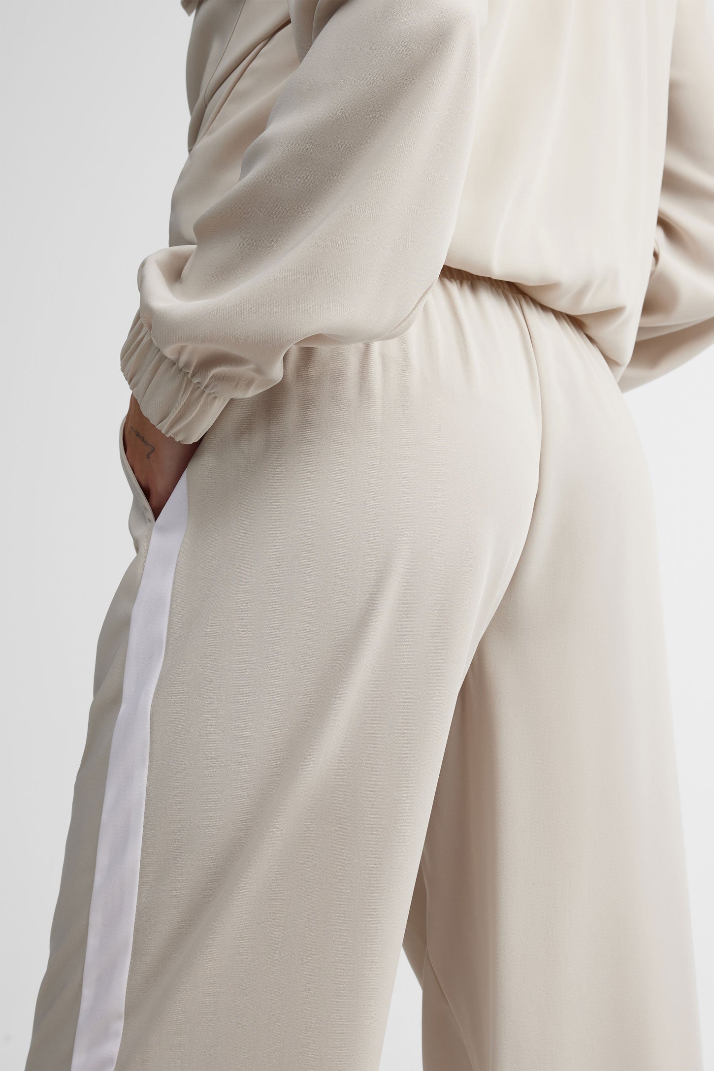 Pantalon jambe large - Femme && BEIGE
