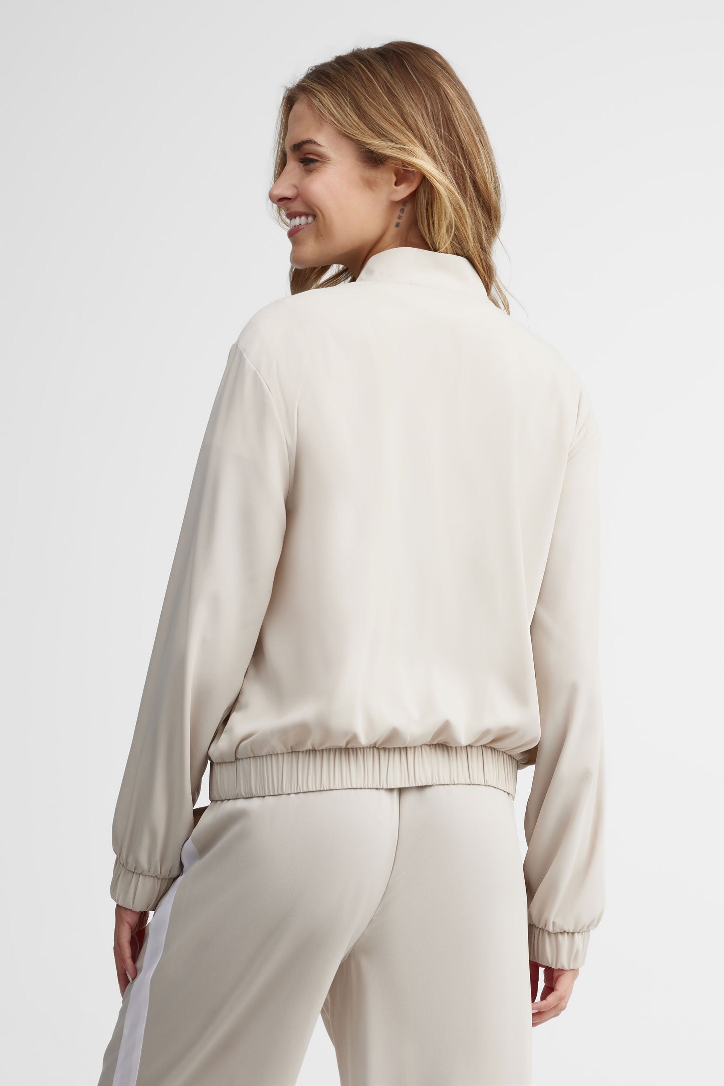 Veste bomber cargo en twill - Femme && BEIGE