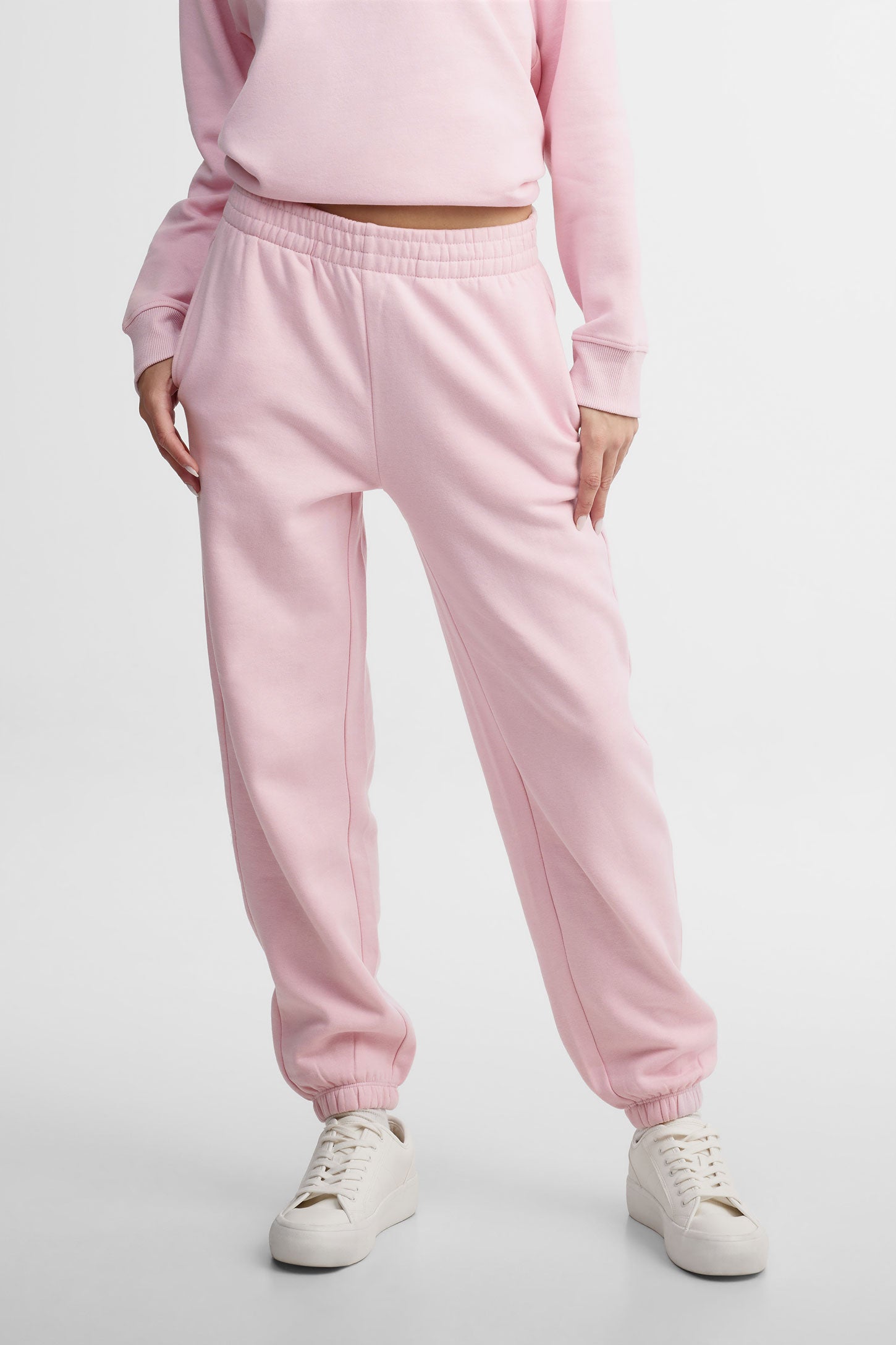 Pantalon jogger coton ouaté - Femme && ROSE