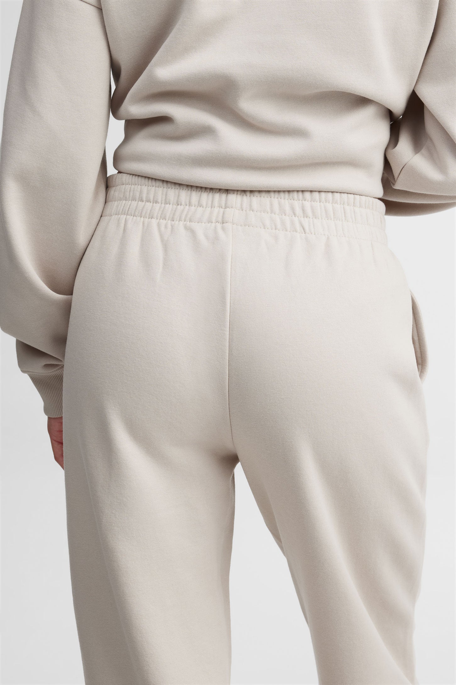 Pantalon jogger coton ouaté - Femme && BEIGE