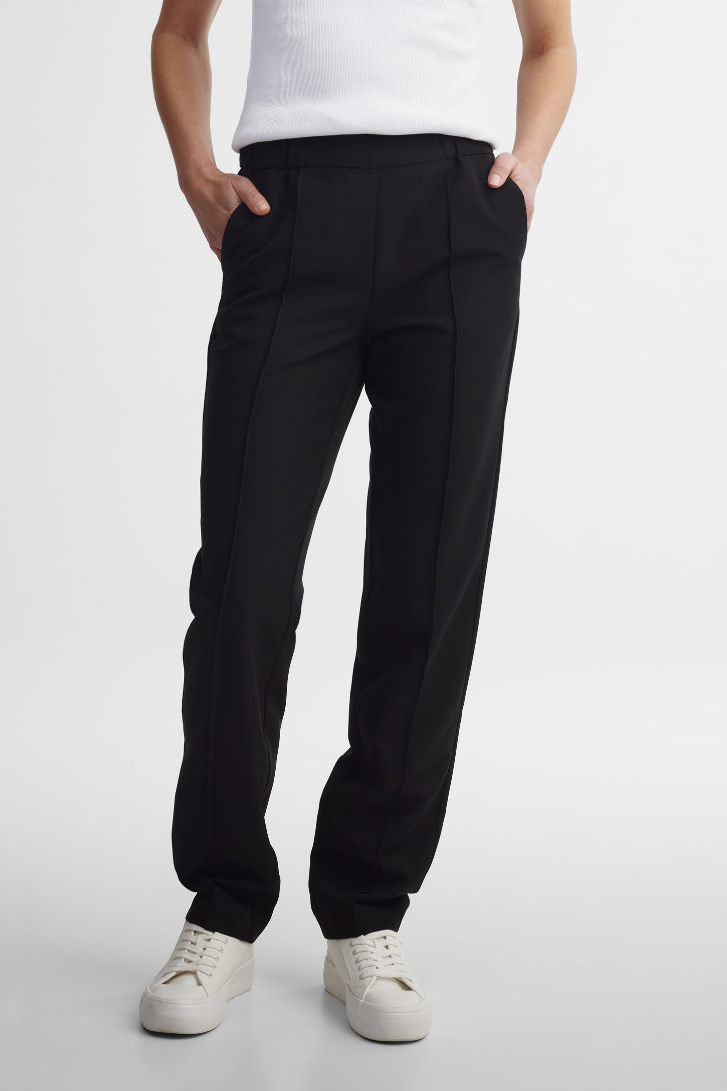 Pantalon jambe fuselée - Femme && NOIR