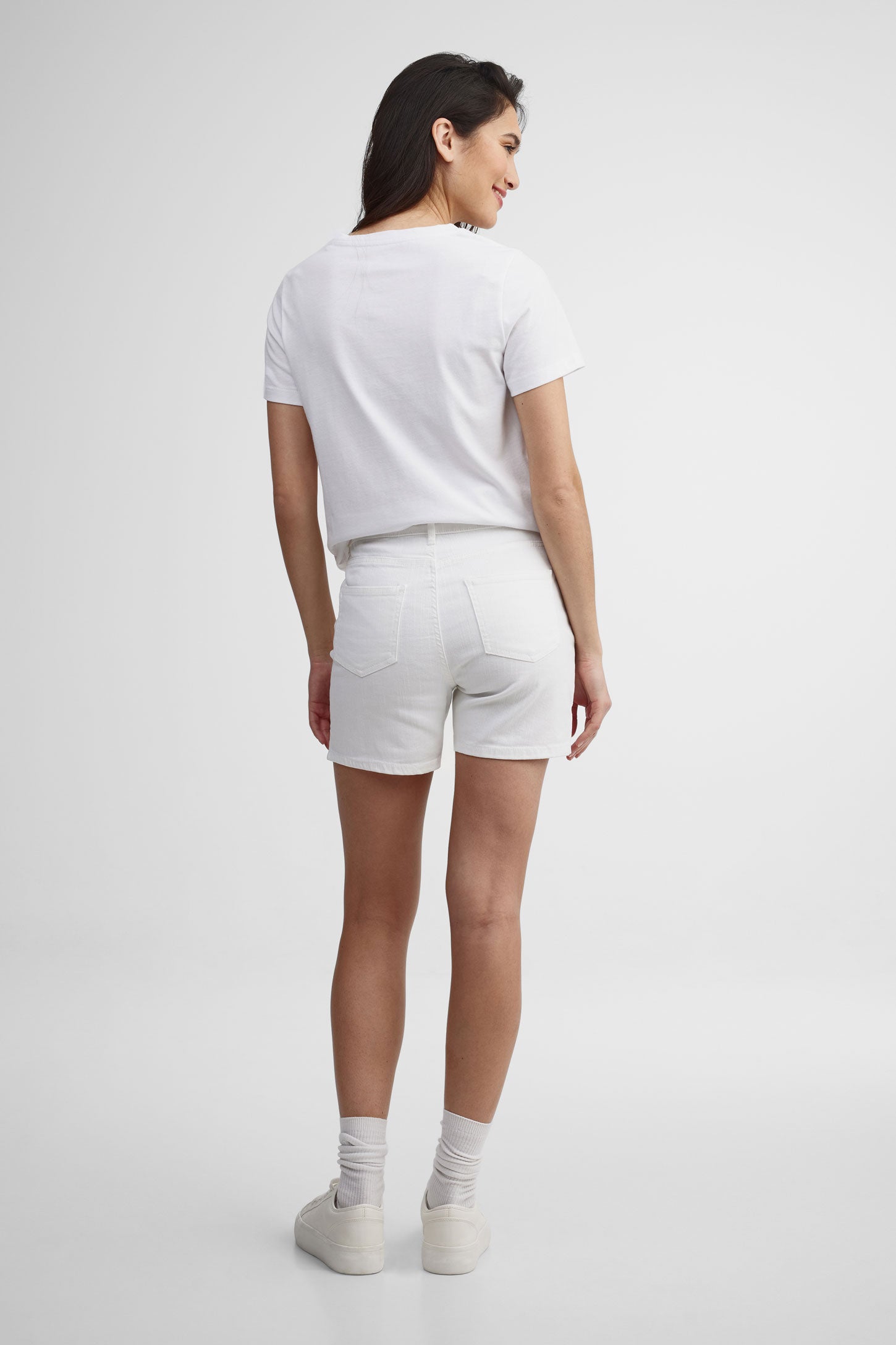 Short en twill - Femme && BLANC