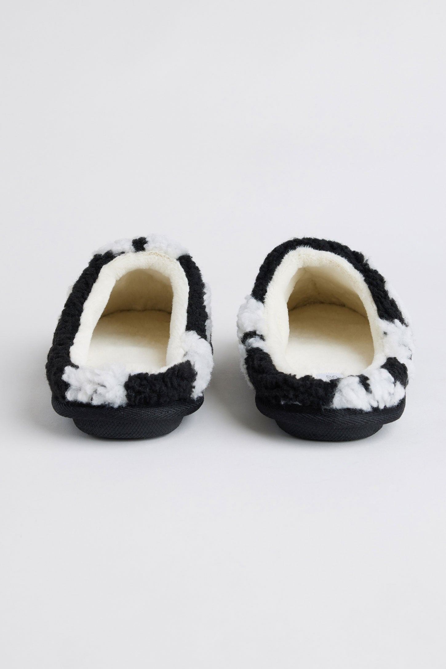 Pantoufles mules en peluche fleurs - Ado fille && NOIR/MULTI