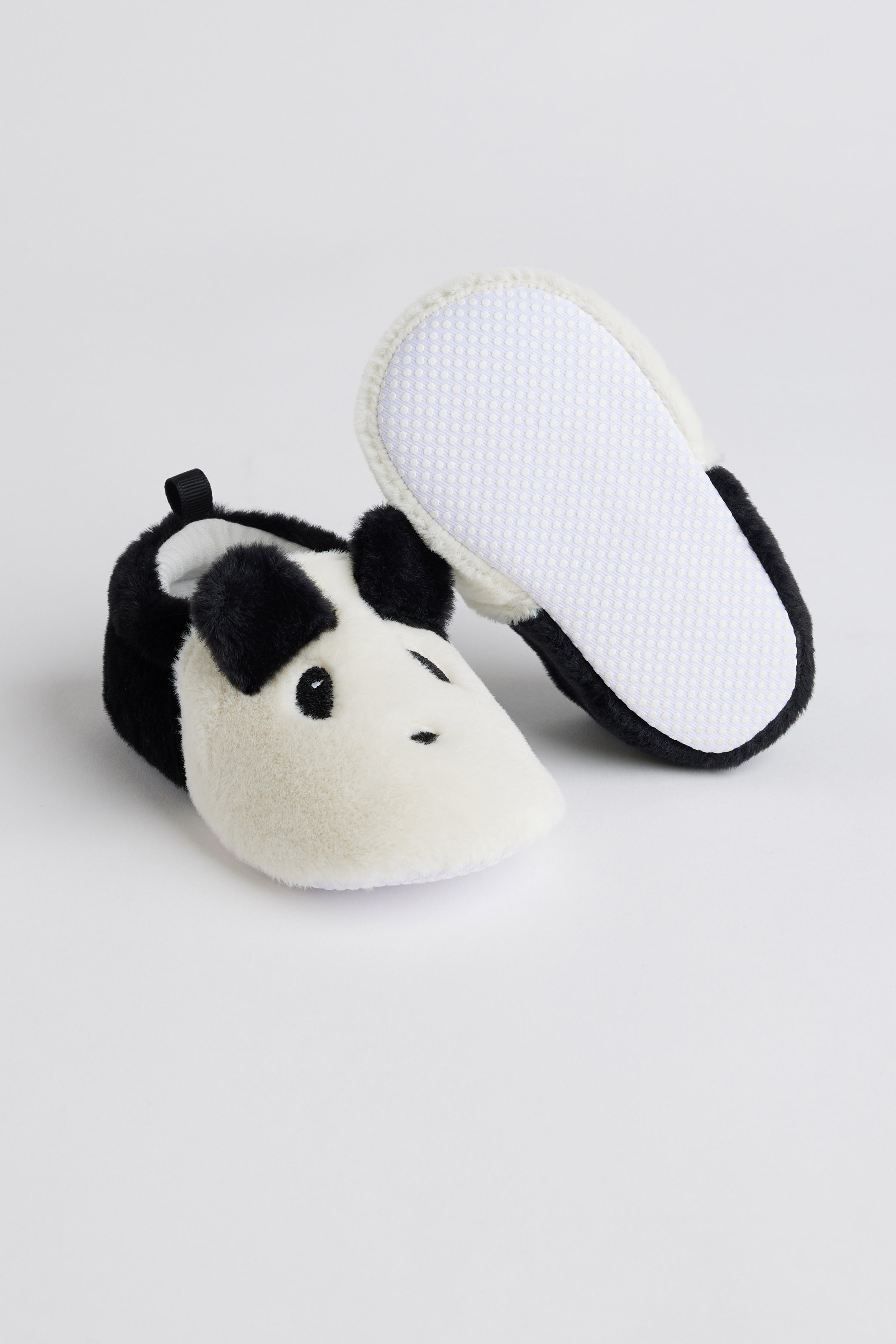 Pantoufles panda en peluche - Bébé garçon && NOIR/MULTI
